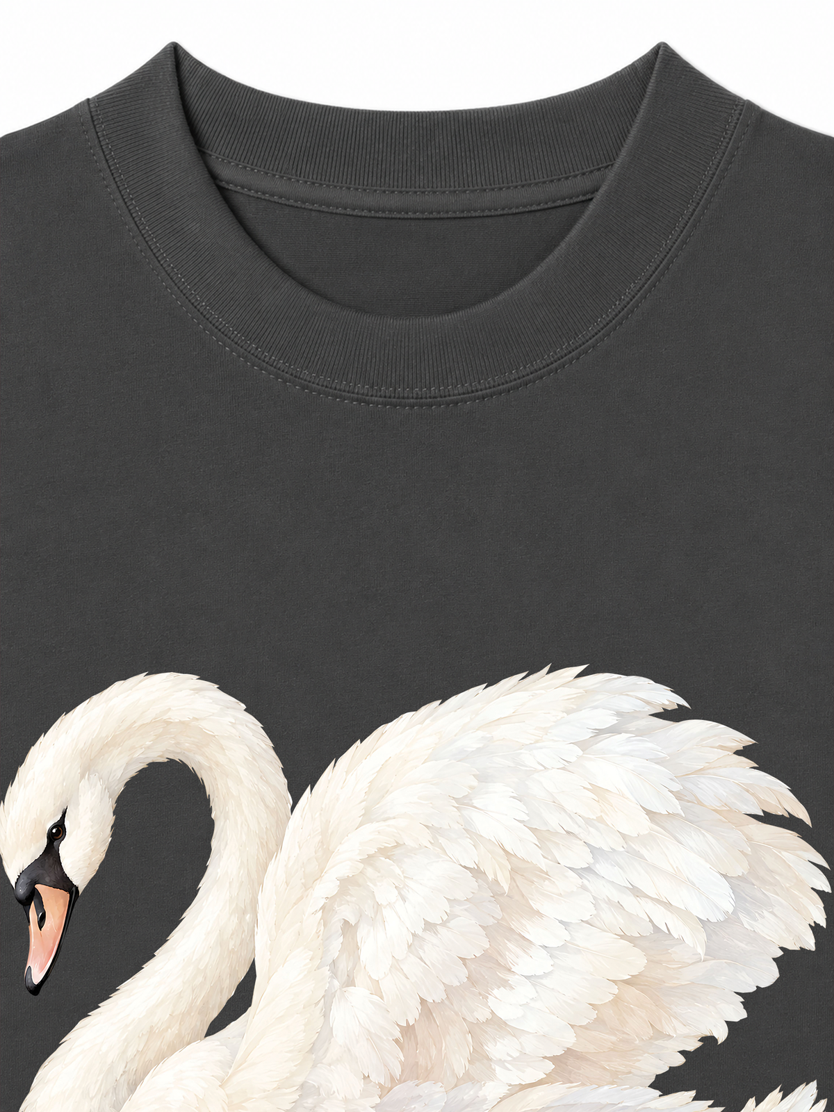 Áo Thun Relaxed Fit White Swan