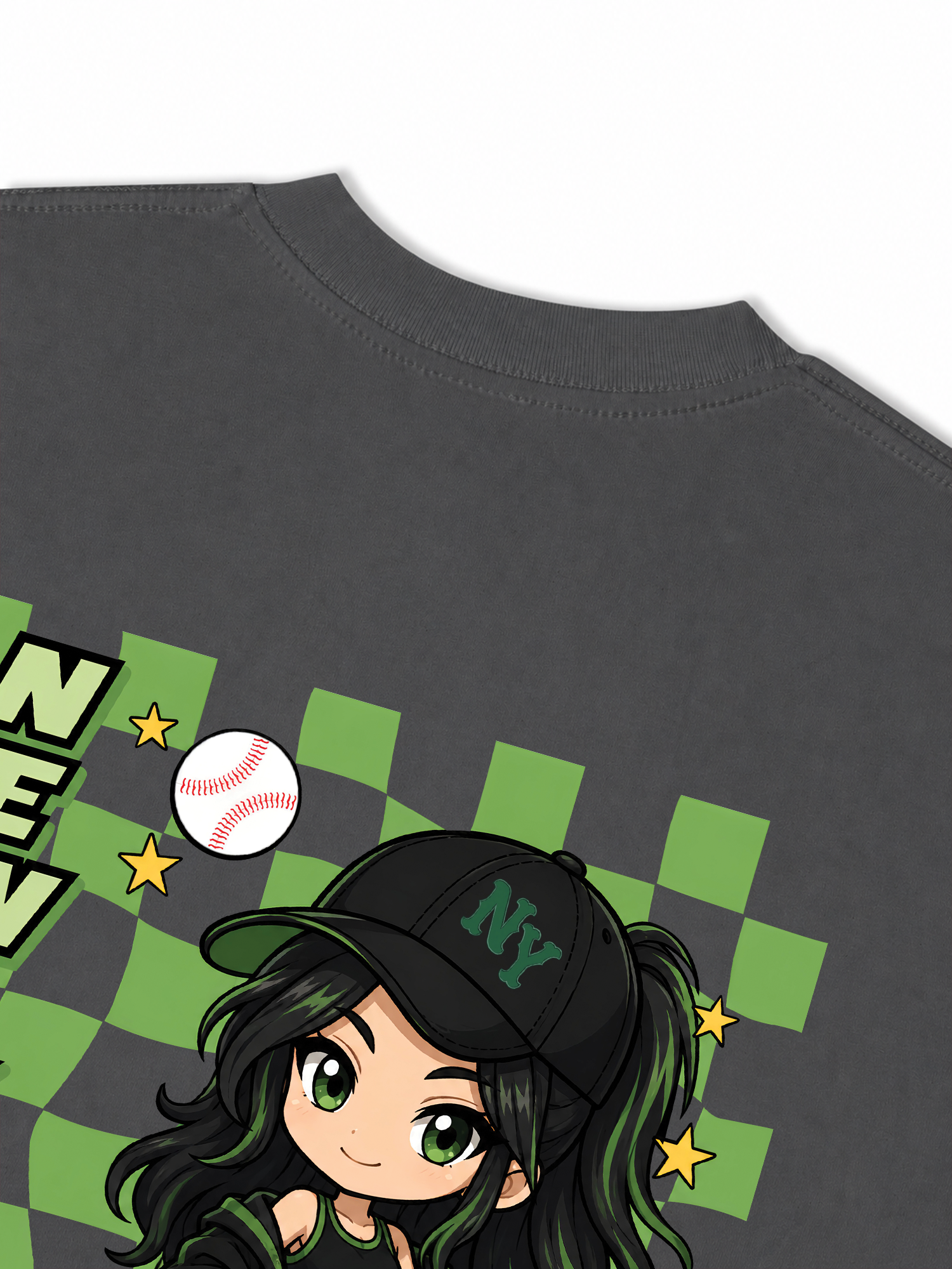 Áo Thun Relaxed Fit Baseball New York PowerGirl