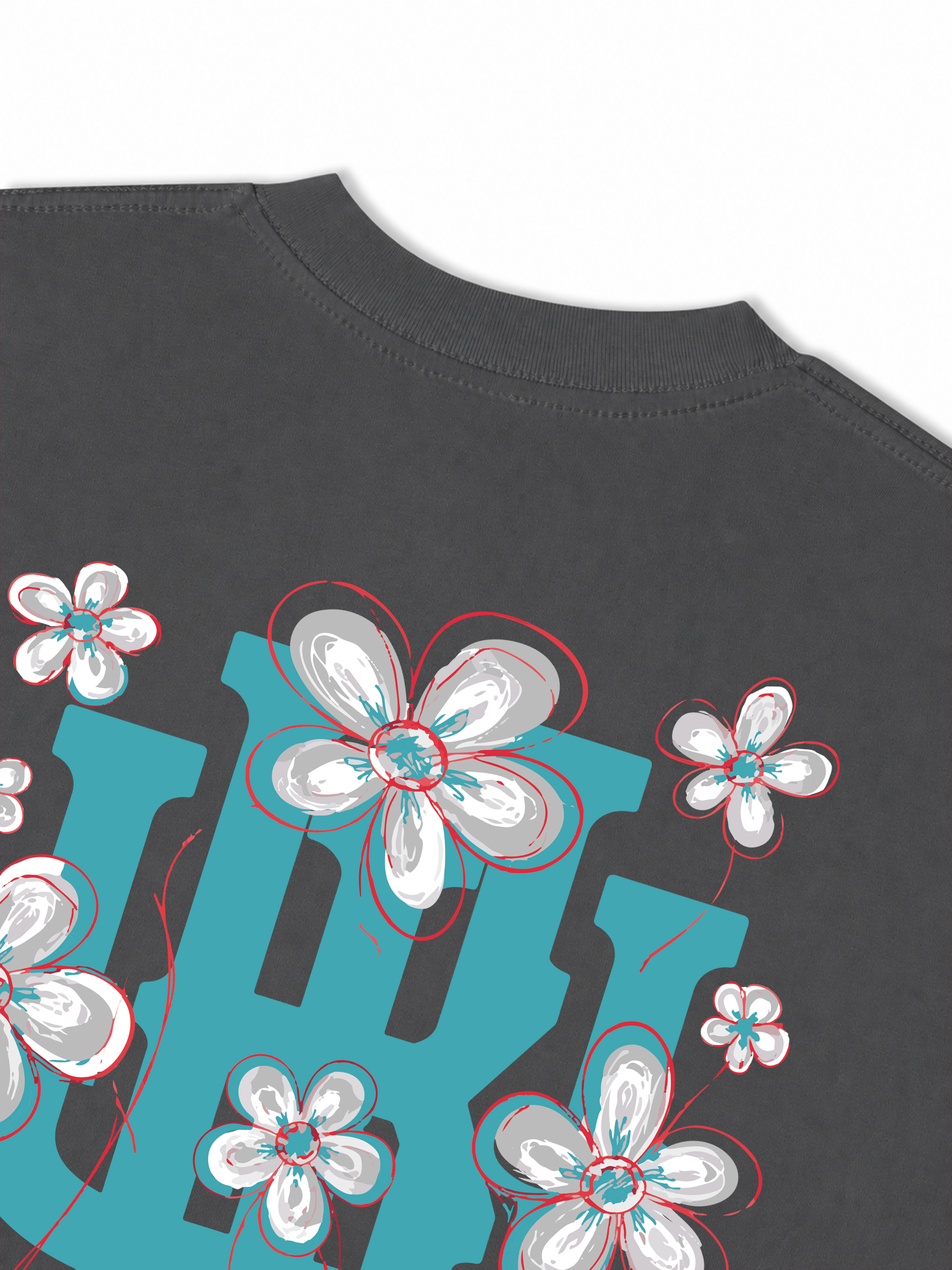 Áo Thun Relaxed Fit Master Baseball Blue White Flower