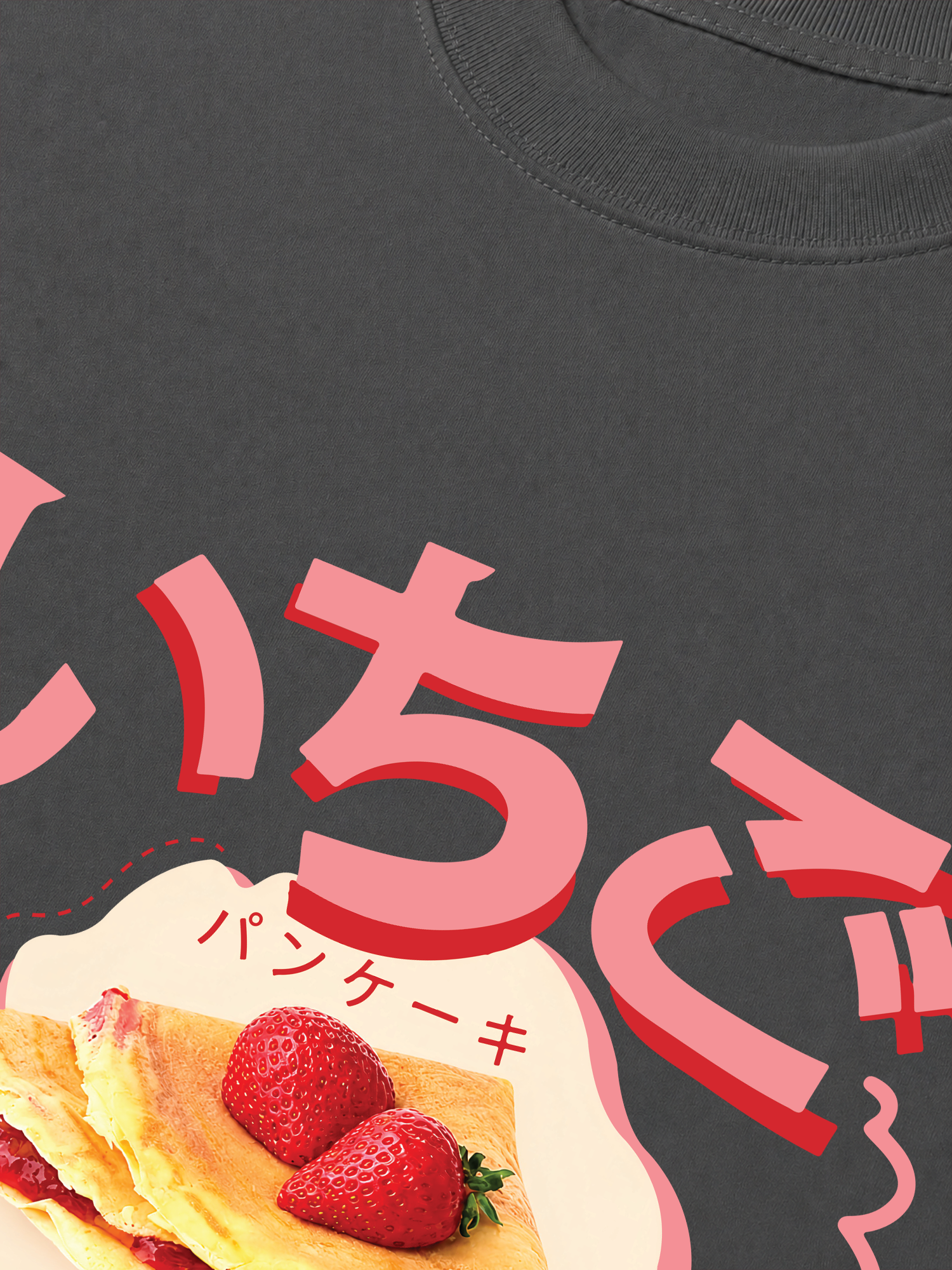 Áo Thun Relaxed Fit Yummy Mood Strawberry Crepe