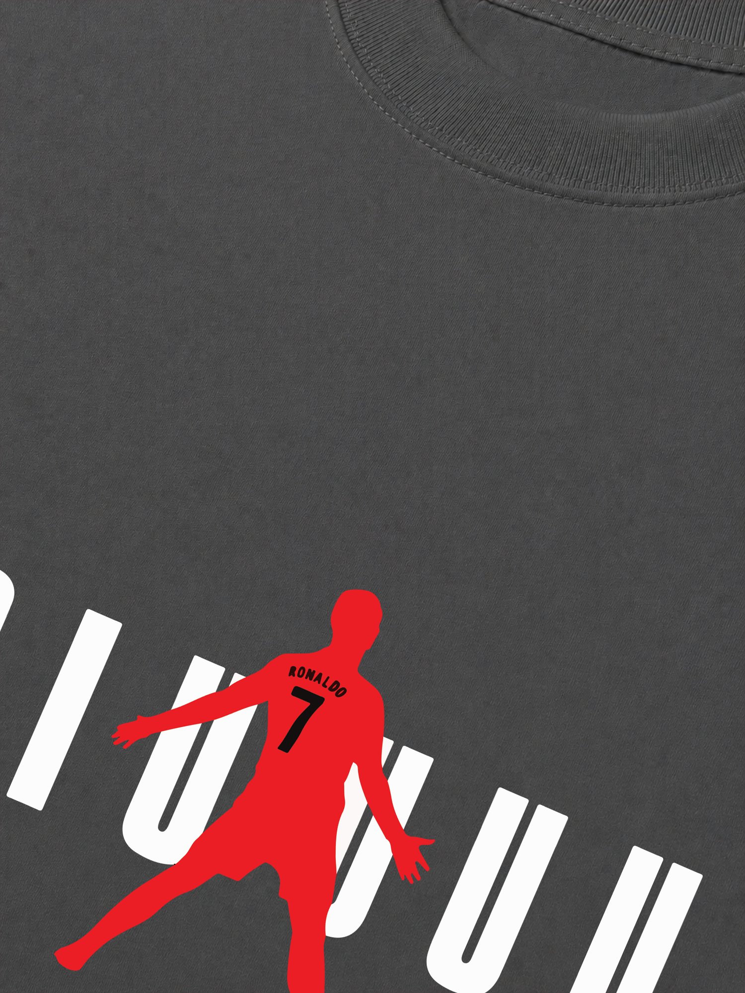 Áo Thun Relaxed Fit Áo Thun SIUUUU Black And Red