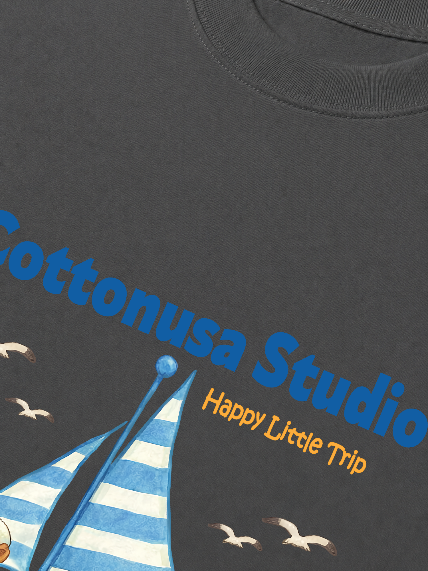Áo Thun Relaxed Fit Tropical Happy Little Trip