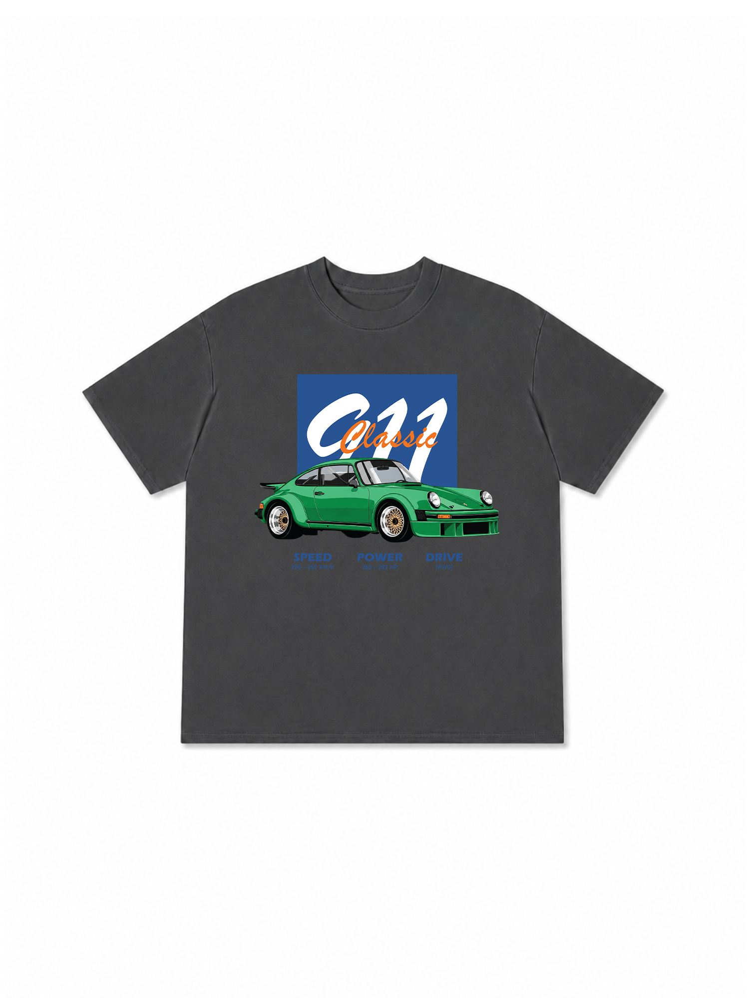 Áo Thun Relaxed Fit Car Green 911 Classic