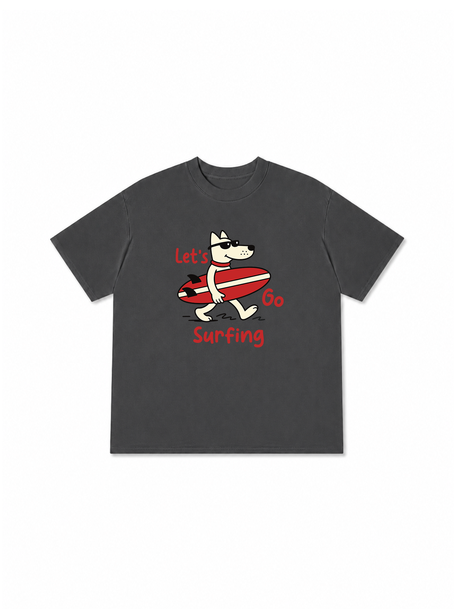 Áo Thun Relaxed Fit Tshirt Tropical Let's Go Surfing