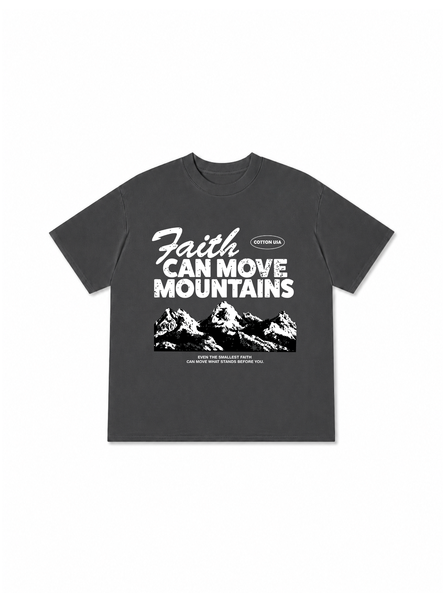 Áo Thun Relaxed Fit Adventure Faith Can Move Mountains