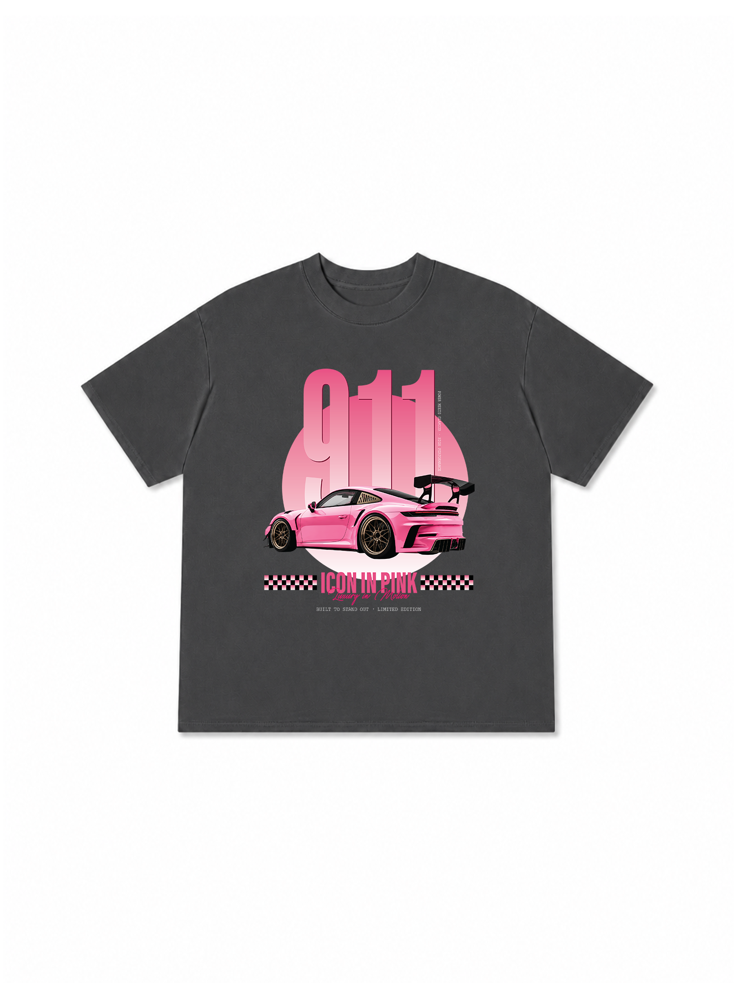 Áo Thun Relaxed Fit Car 911 Icon In Pink