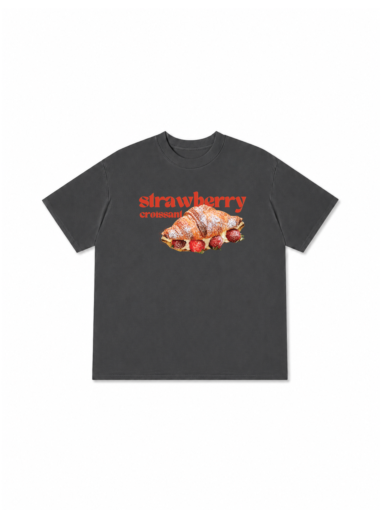 Áo Thun Relaxed Fit Yummy Mood Strawberry Croissant