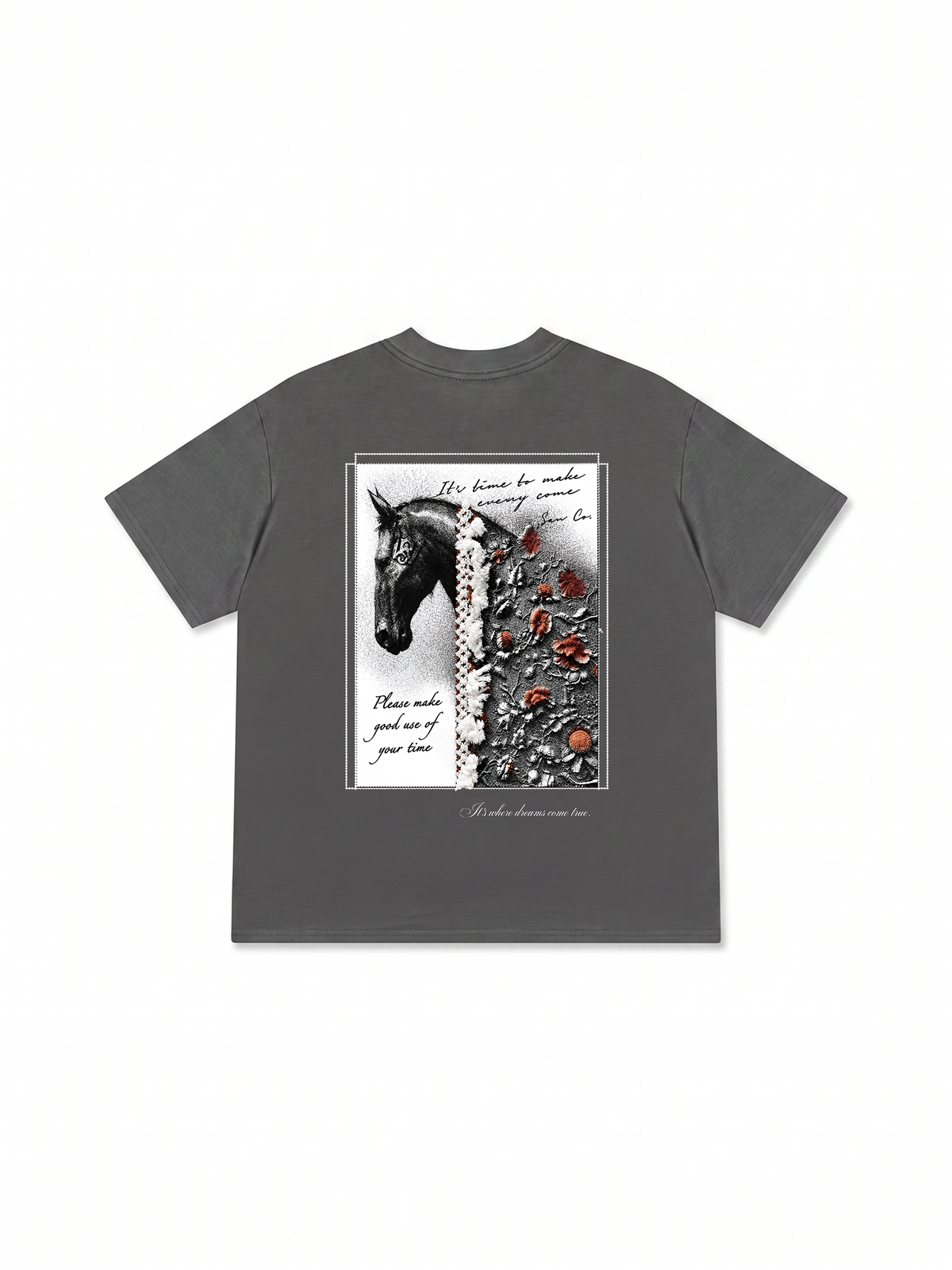Áo Thun Relaxed Fit  Floral Horse