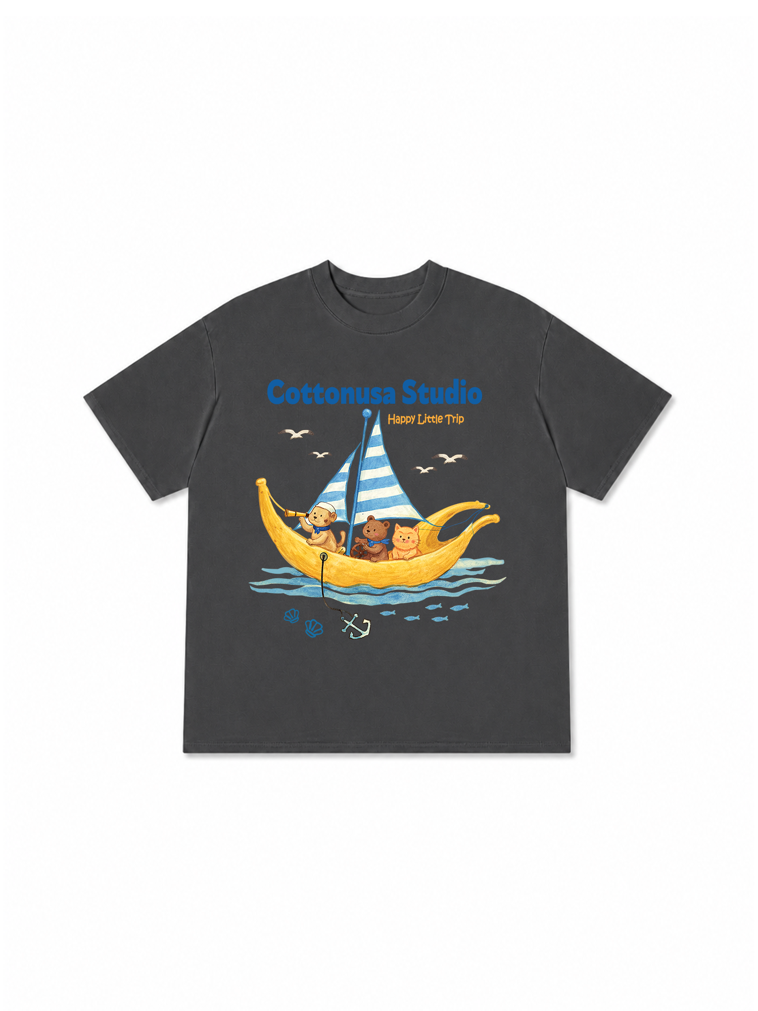 Áo Thun Relaxed Fit Tropical Happy Little Trip