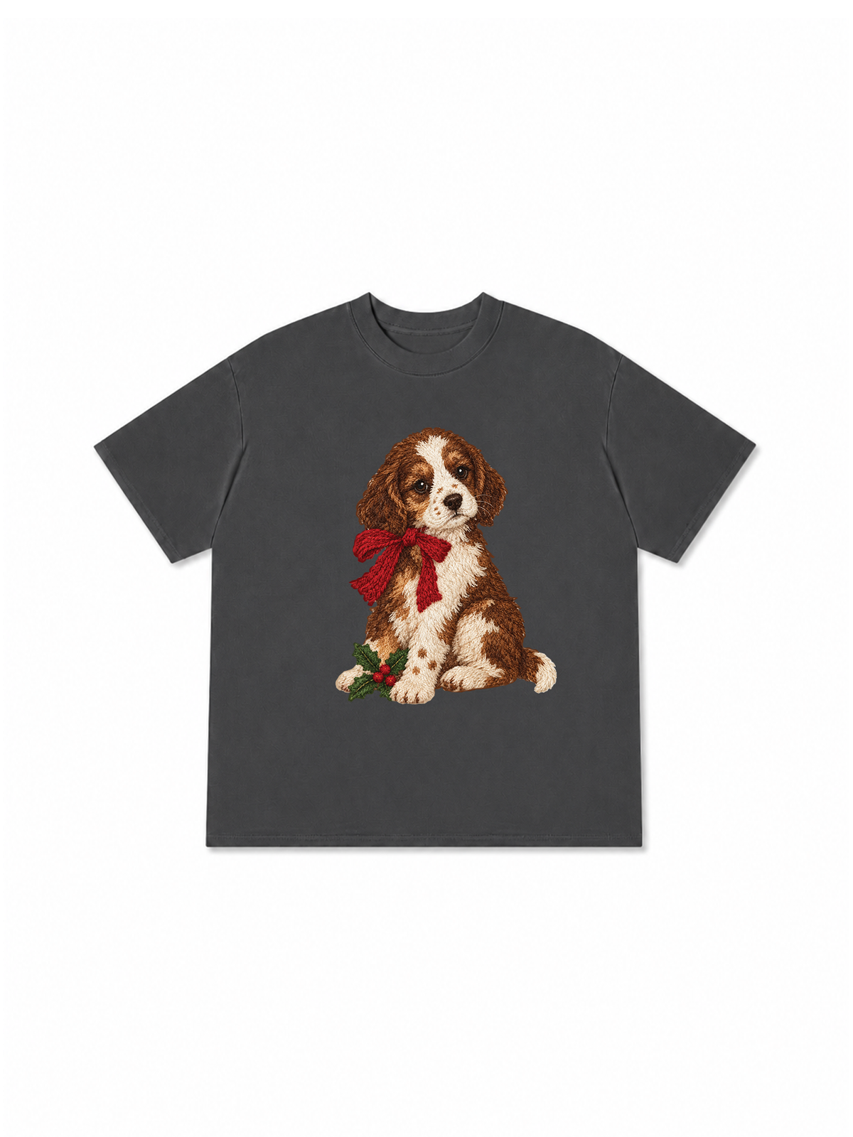 Áo Thun Relaxed Fit Puppy With Red Bow