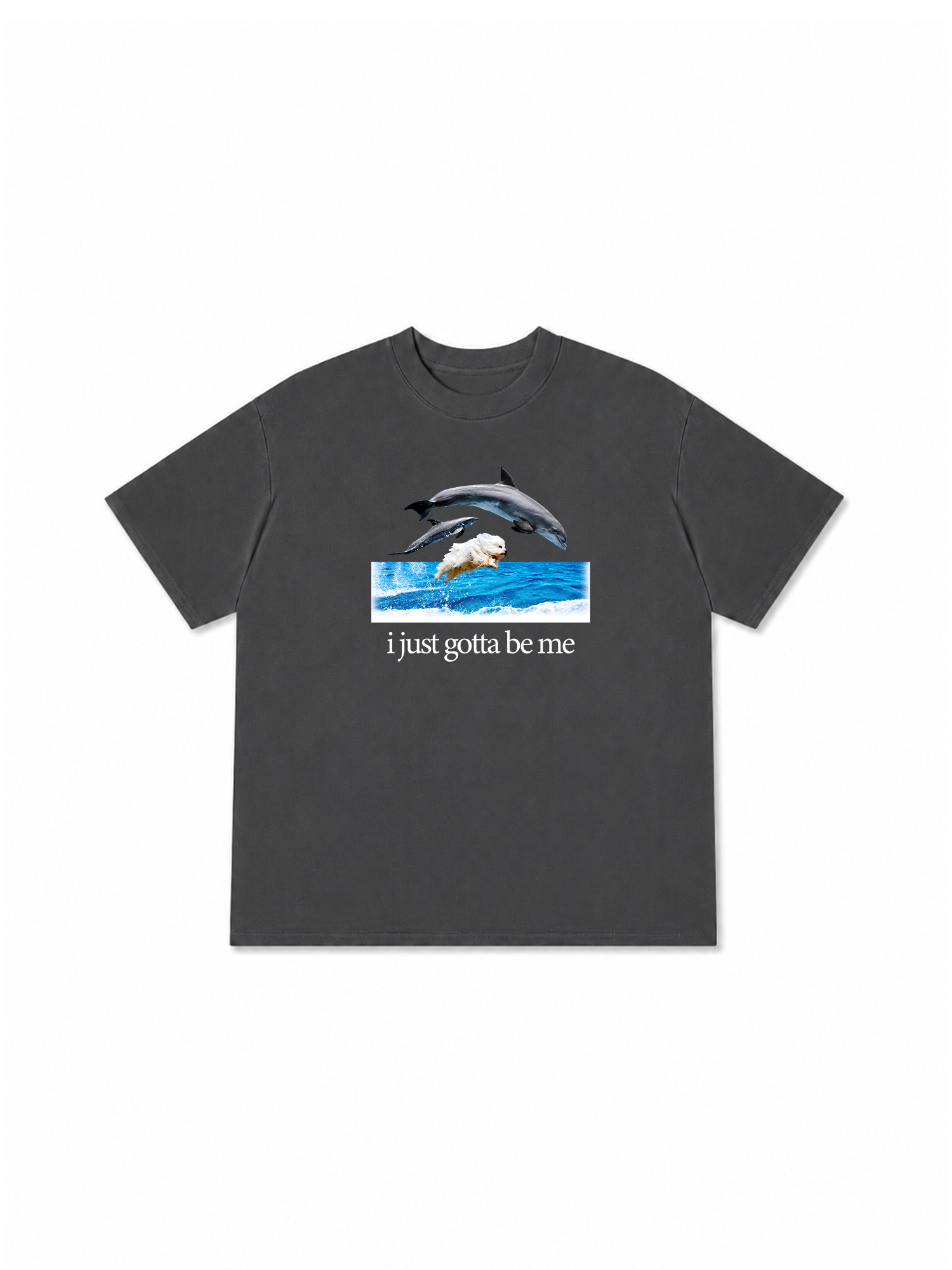 Áo Thun Relaxed Fit I Just Gotta Be Me Dog And Dolphin