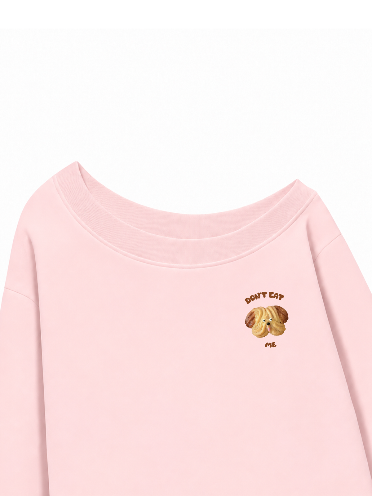 Áo Sweater Lệch Vai Nỉ Hai Da  Don't Eat Me