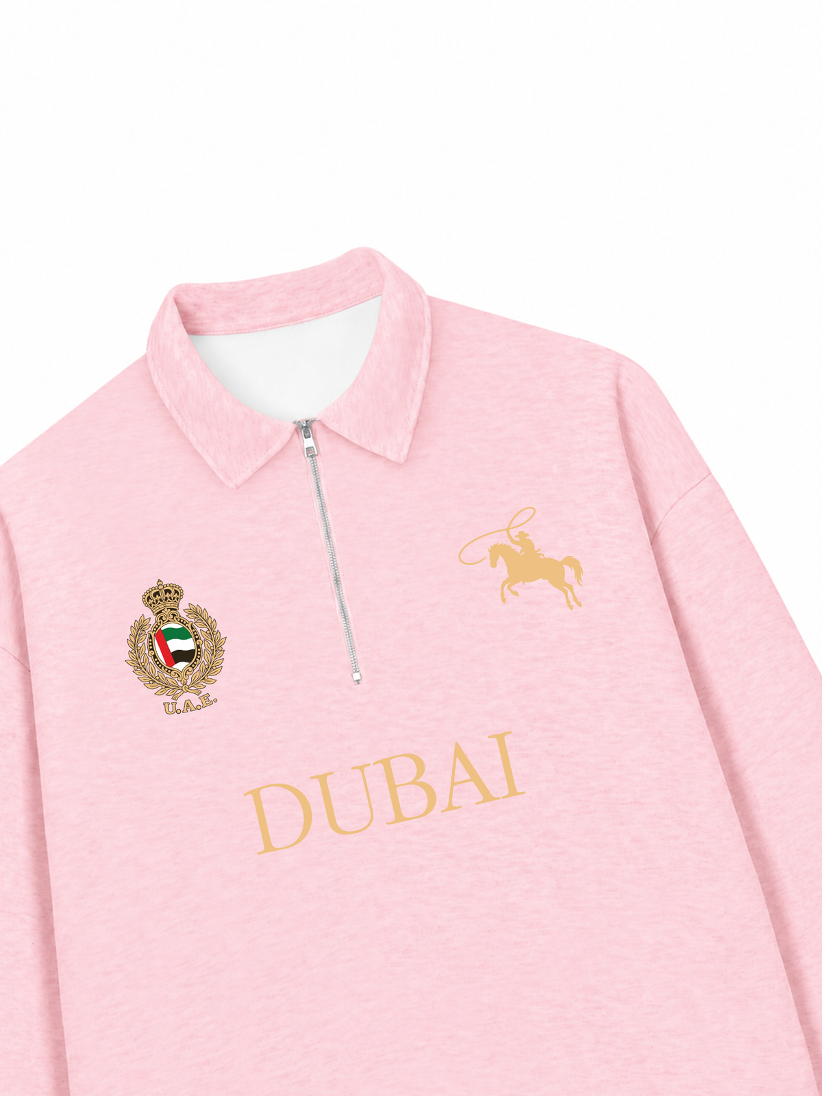 Áo Sweater Polo Nỉ Hai Da  Vintage Dubai