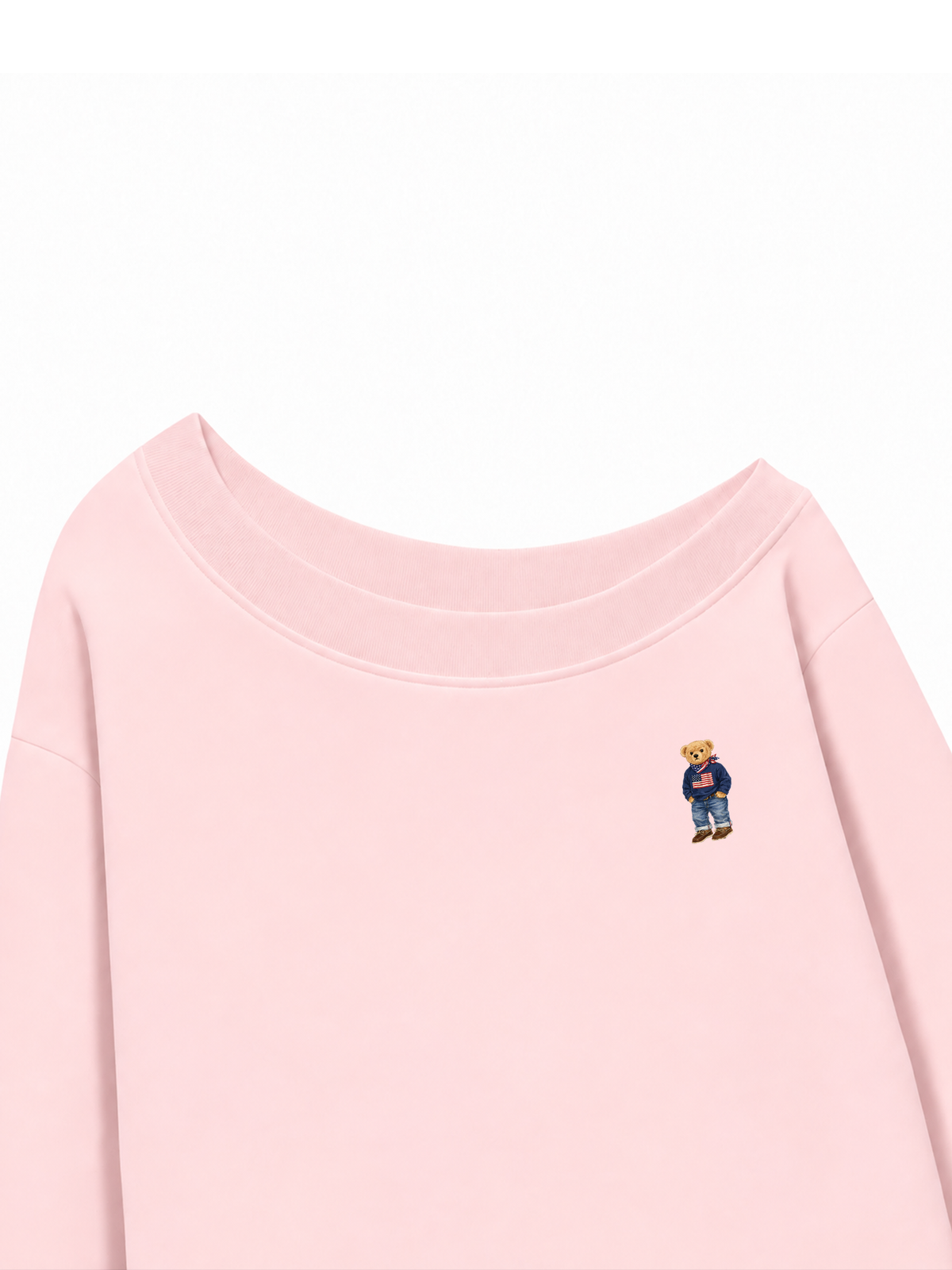 Áo Sweater Lệch Vai Nỉ Hai Da  America Boy