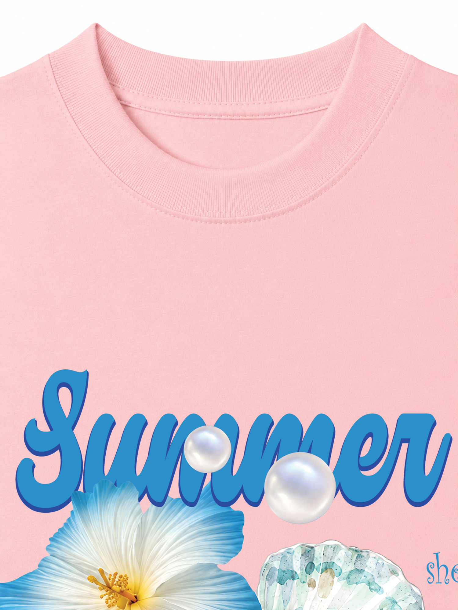 Áo Thun Relaxed Fit Tshirt Tropical Summer, Shell, Starfish
