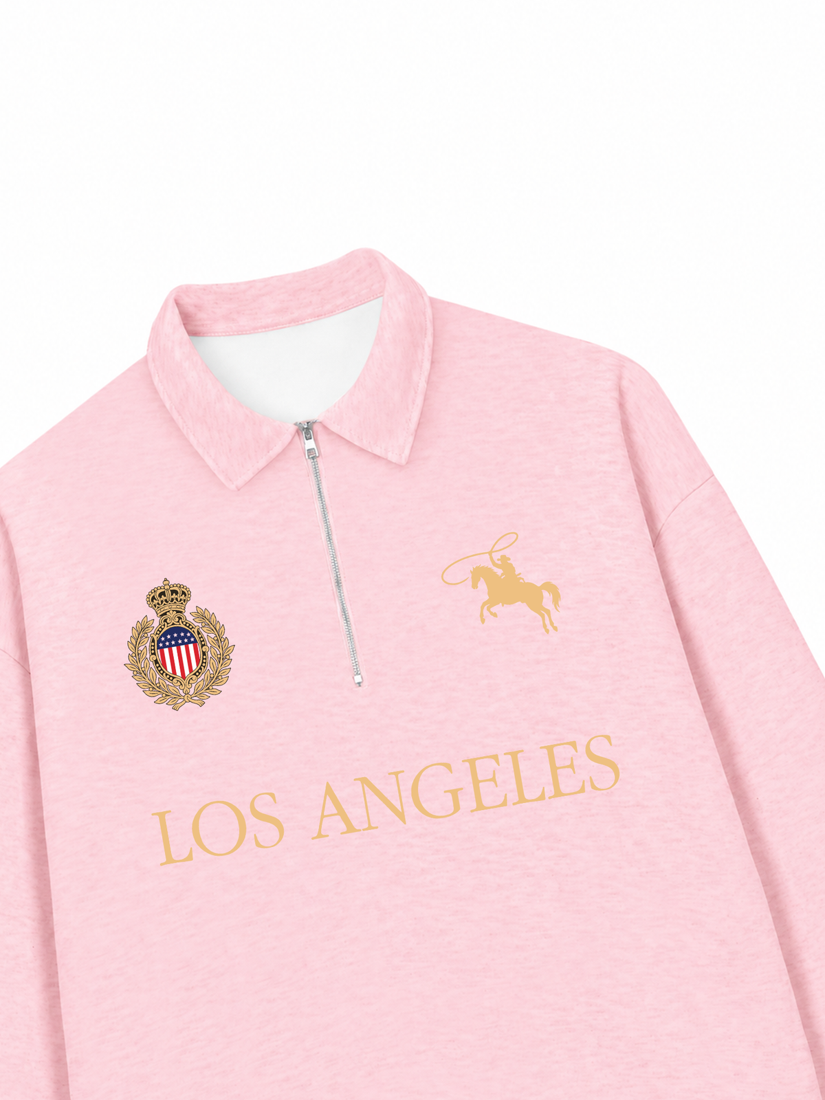 Áo Sweater Polo Nỉ Hai Da  Vintage Los Angeles