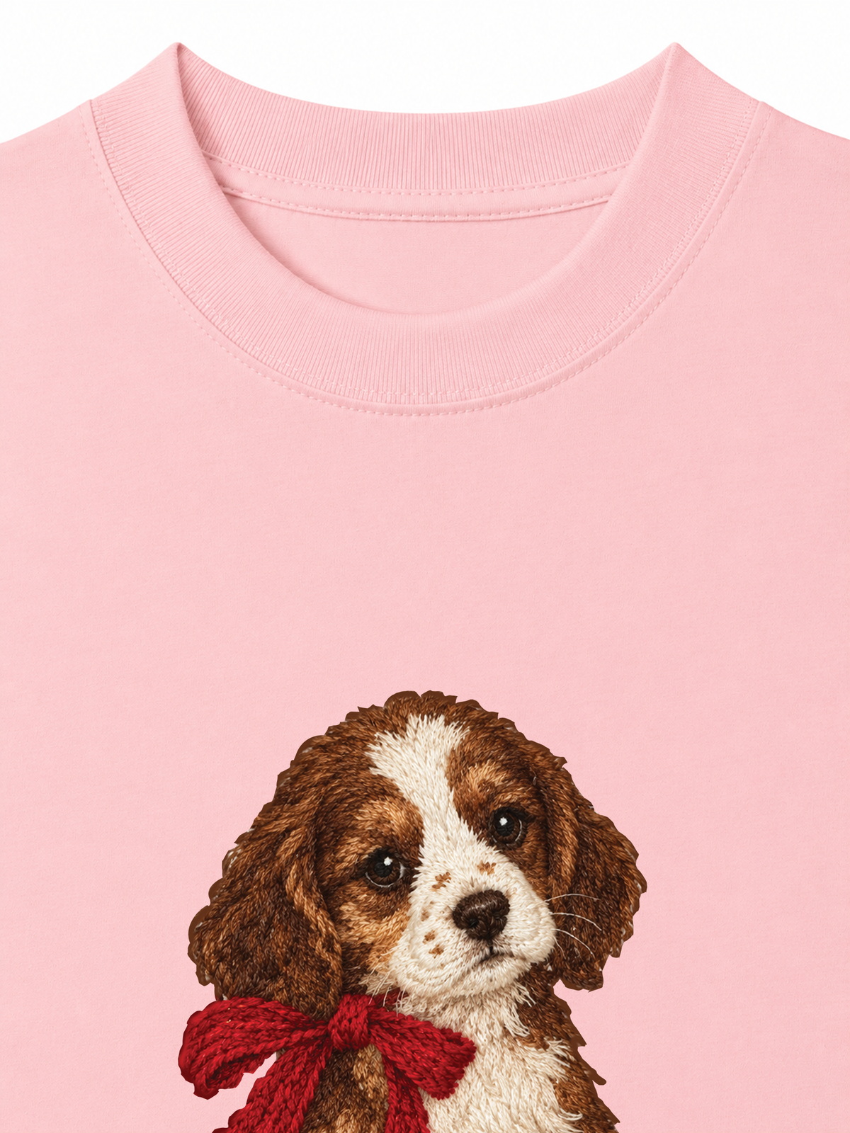 Áo Thun Relaxed Fit Puppy With Red Bow