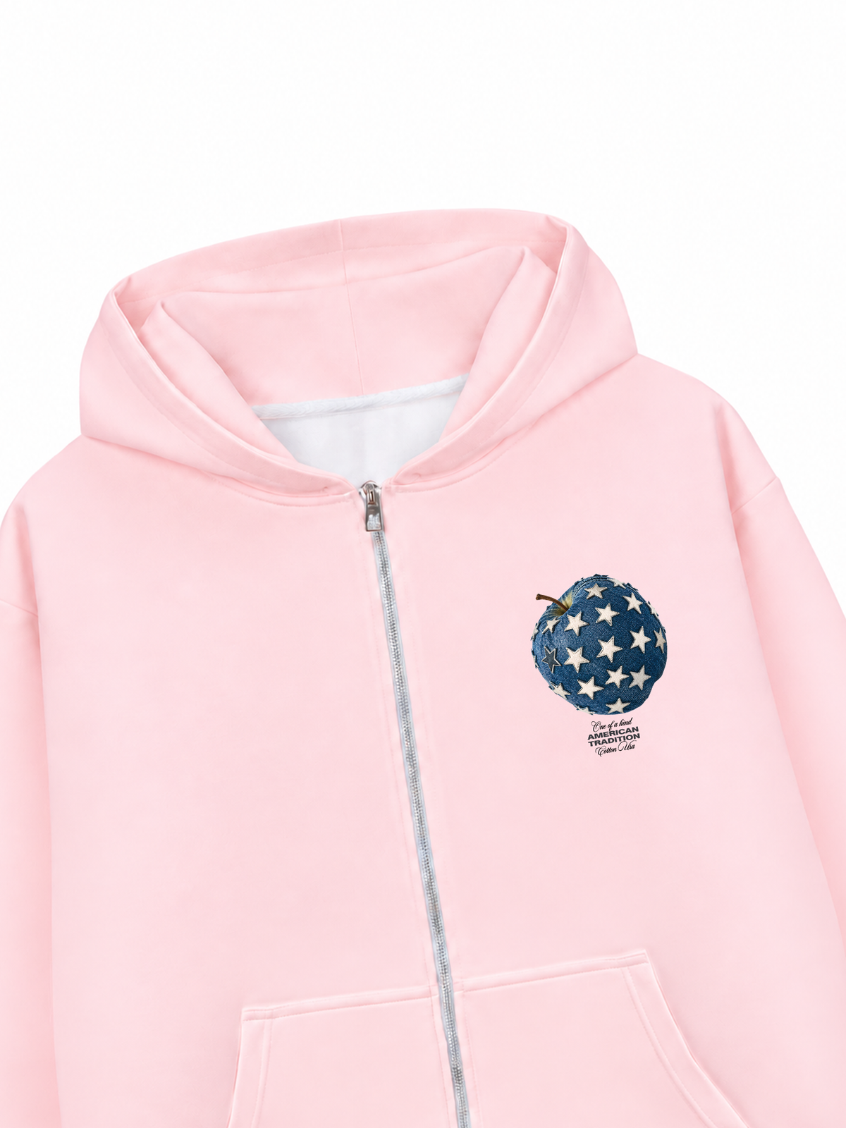 Áo Hoodie Zip Nỉ Hai Da Jeans Star Apple