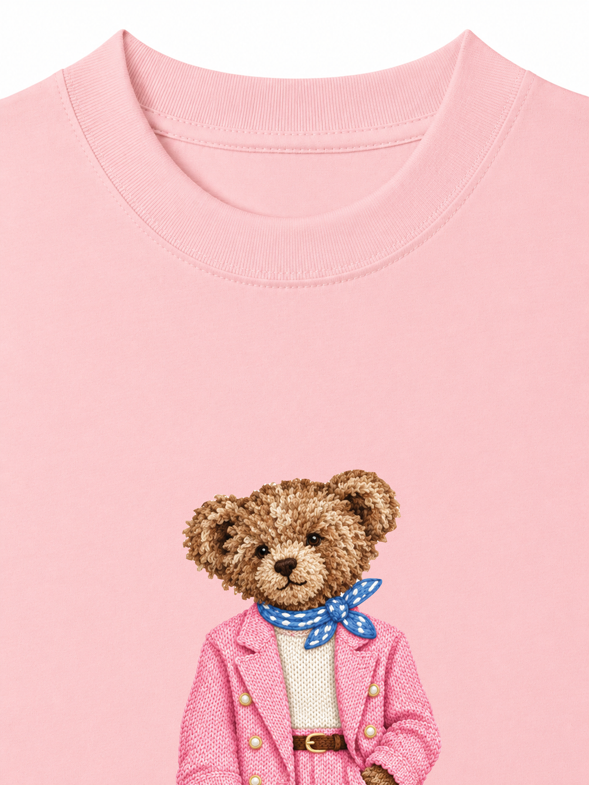 Áo Thun Relaxed Fit Bear Pink Vest