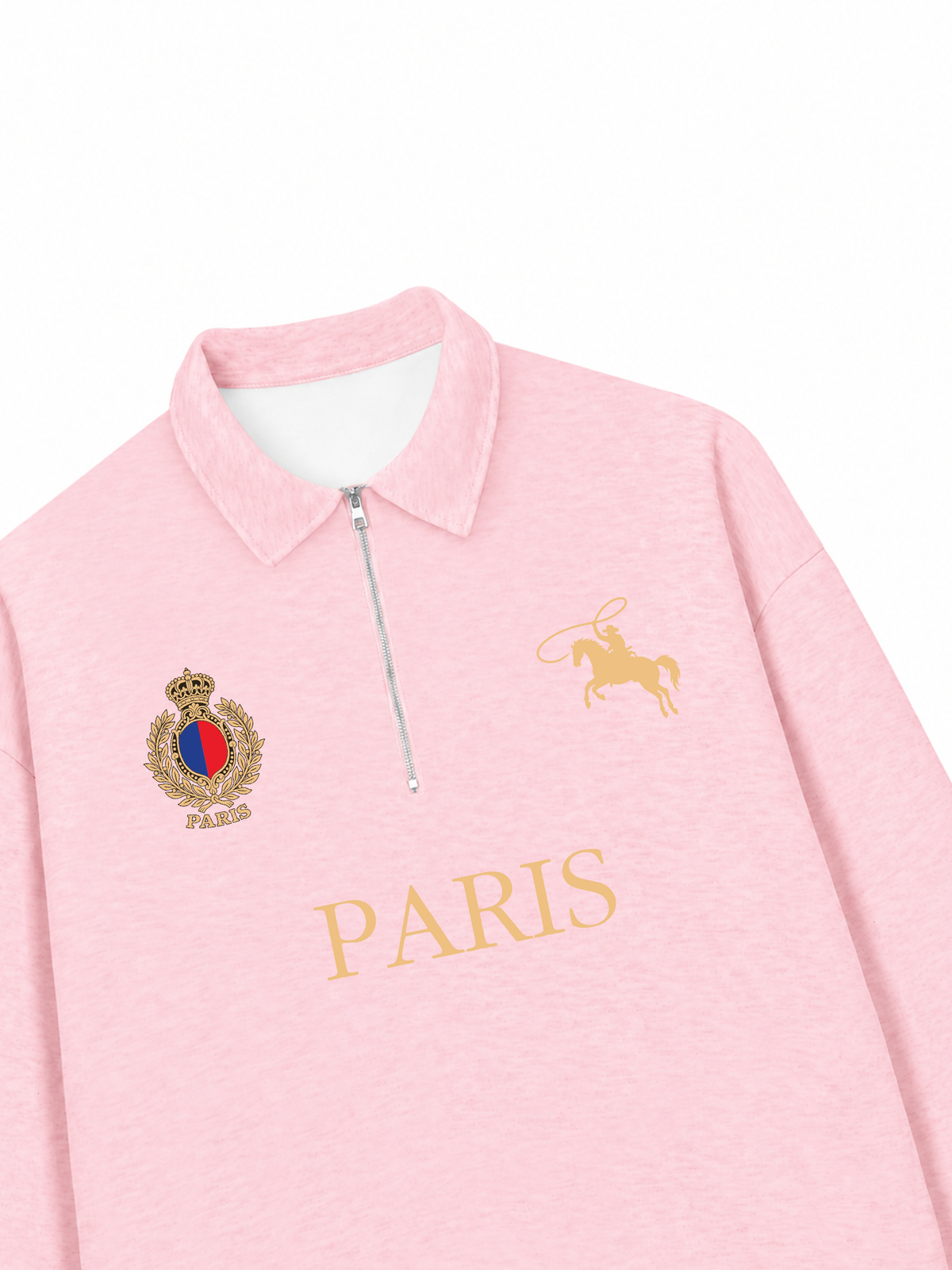 Áo Sweater Polo Nỉ Hai Da  Vintage Paris