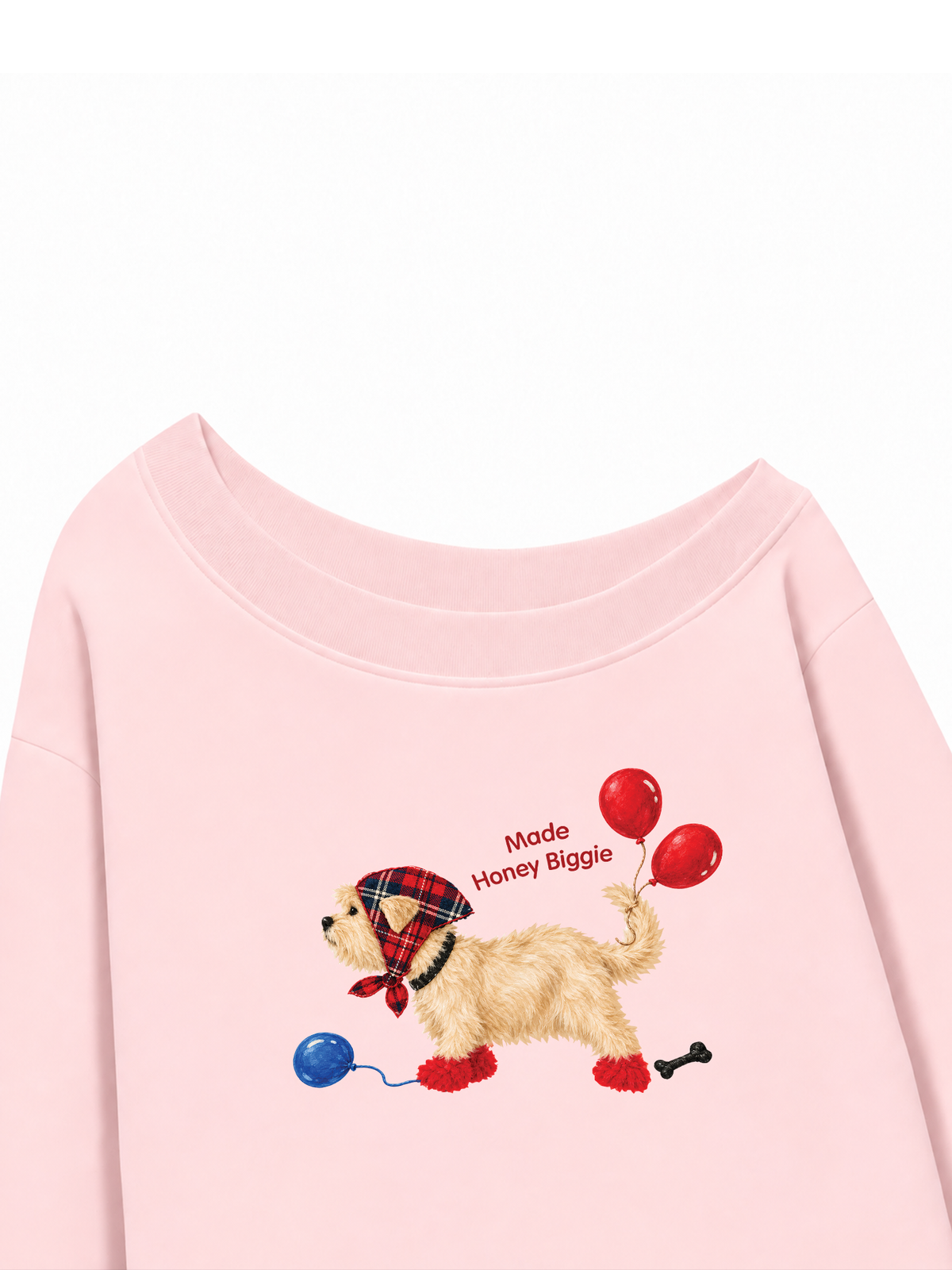 Áo Sweater Lệch Vai Nỉ Hai Da Made Honey Biggie