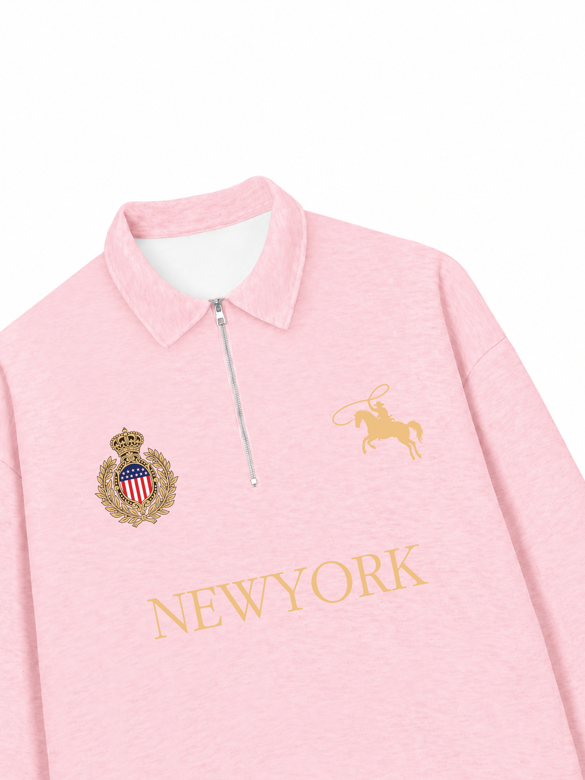Áo Sweater Polo Nỉ Hai Da  Vintage NewYork