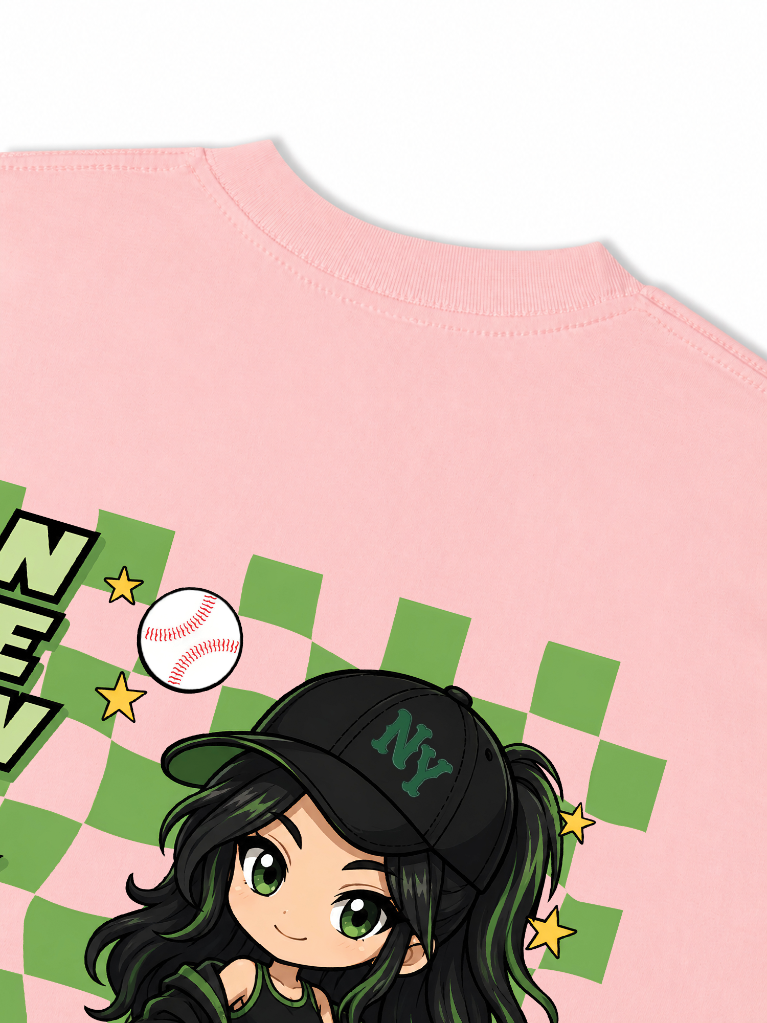 Áo Thun Relaxed Fit Baseball New York PowerGirl