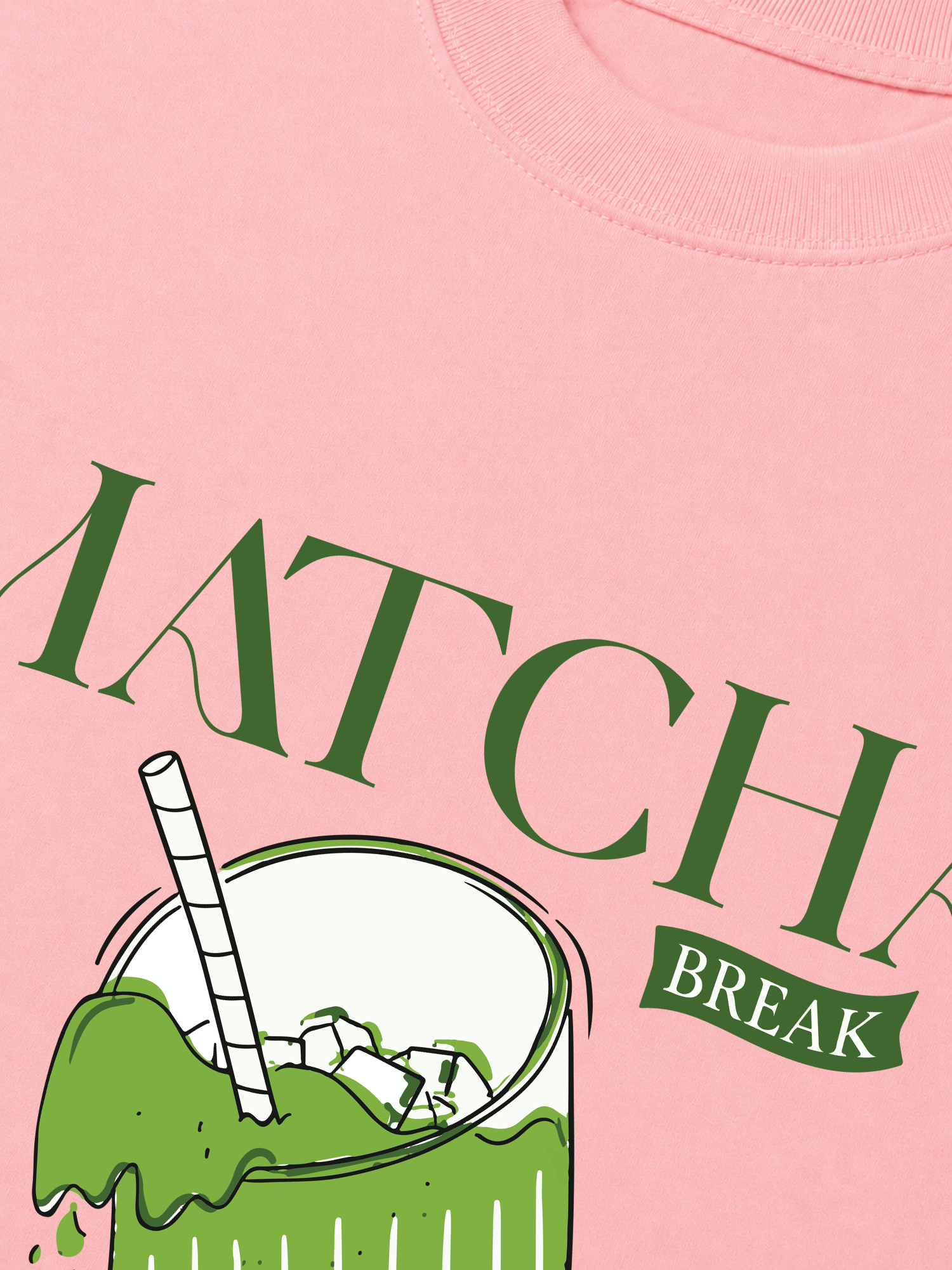 Áo Thun Relaxed Fit Daily Cup Matcha Đá Xay