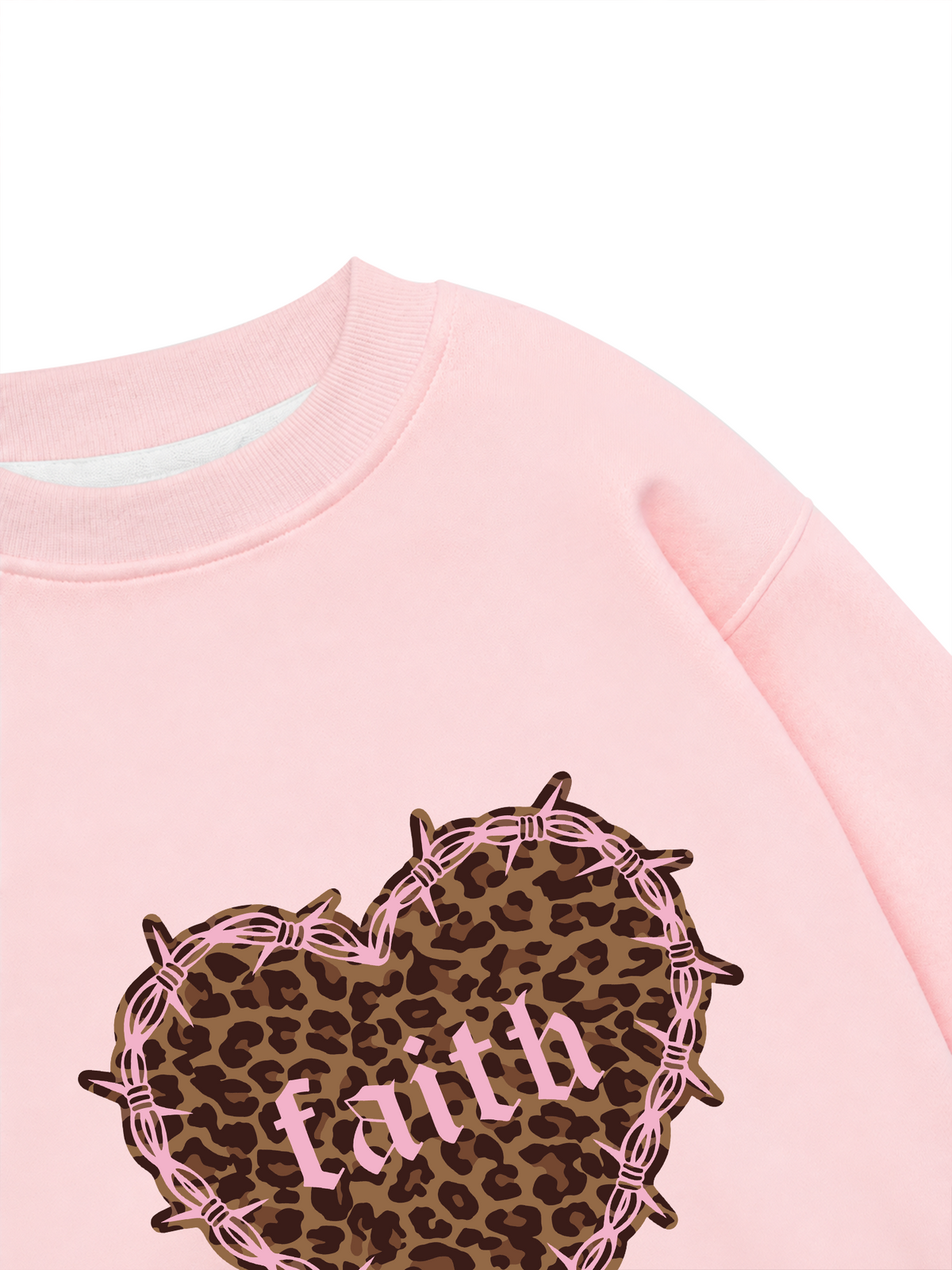 Áo Sweater Nỉ Hai Da Urban Leopard Faith Heart