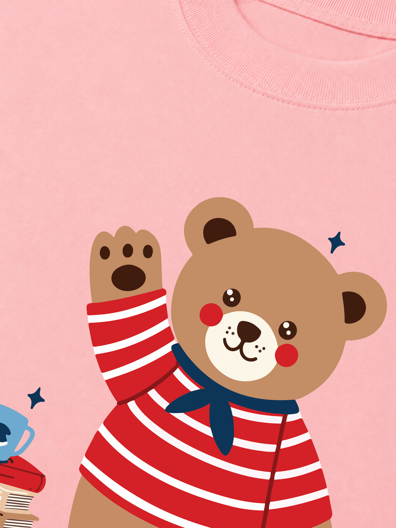 Áo Thun Relaxed Fit Bear Town Bear With Books