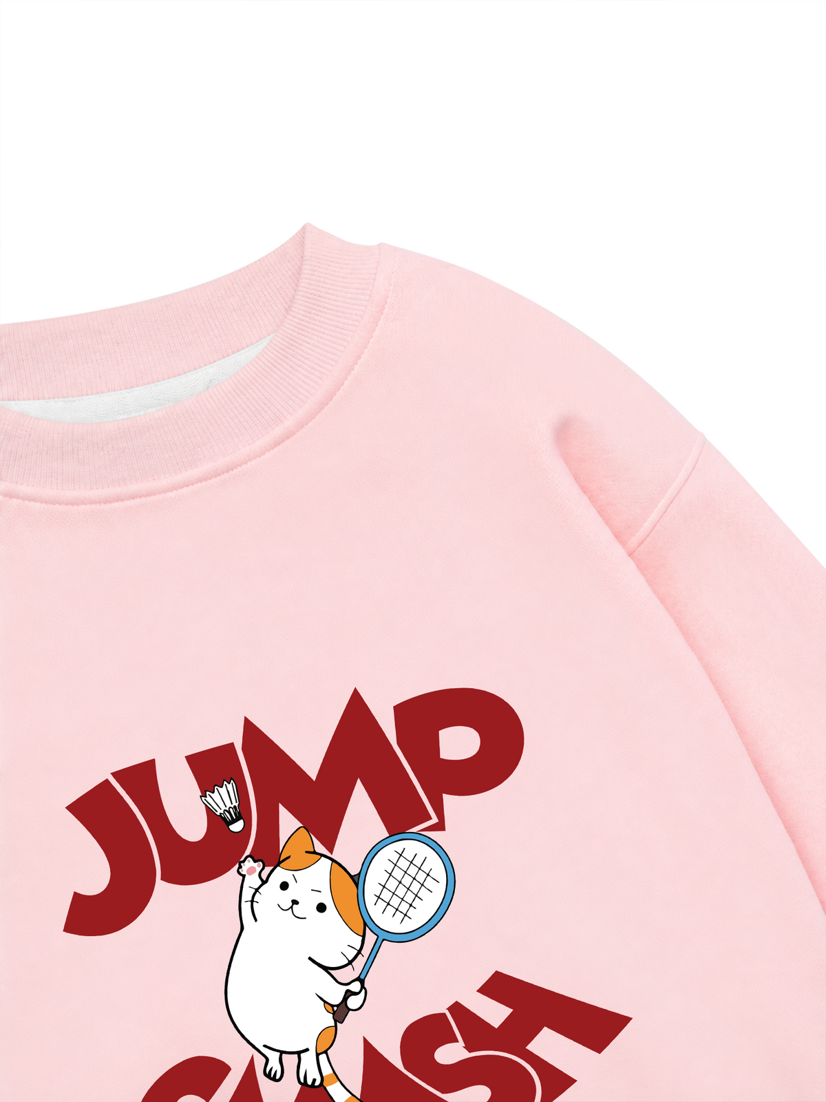 Áo Sweater Nỉ Hai Da Badminton Cat Jump Smash