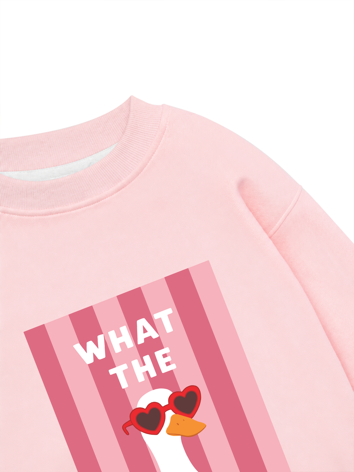 Áo Sweater Nỉ Hai Da Farm What The Duck Striped