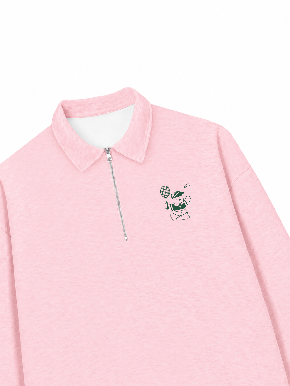 Áo Sweater Polo Nỉ Hai Da Badminton Green Club