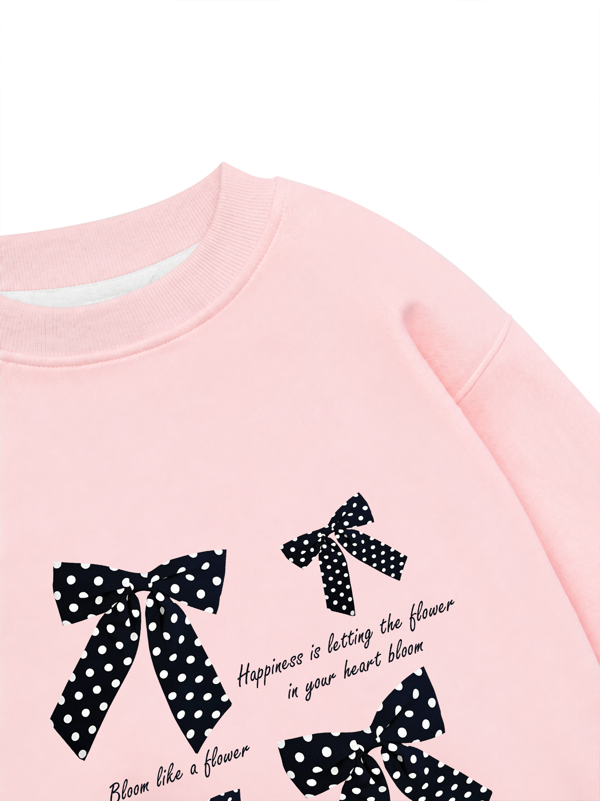 Áo Sweater Nỉ Hai Da Dotty Mood Lovely Bloom Ribbon