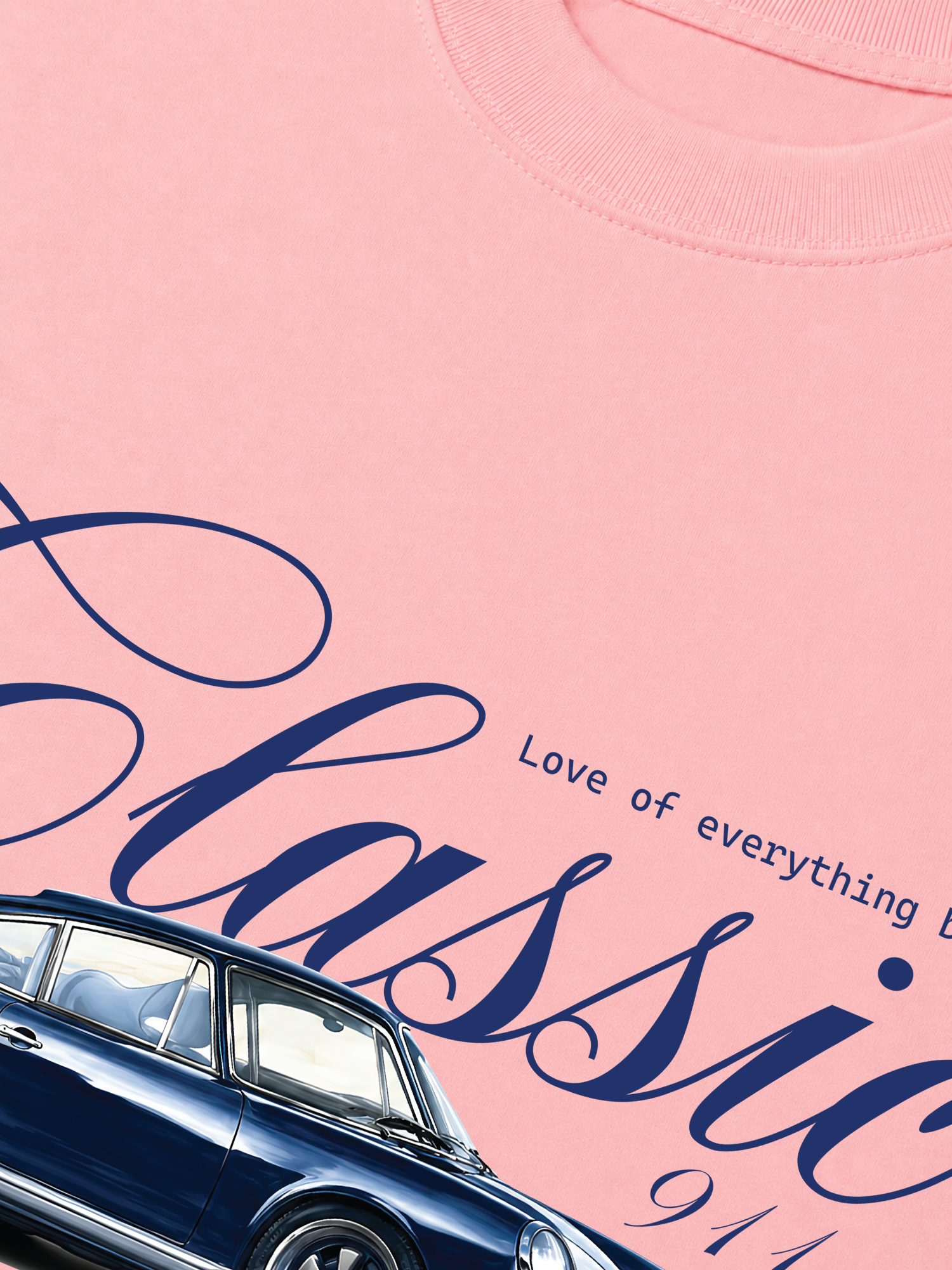Áo Thun Relaxed Fit  Car Love Of Everything Blue Classic 911