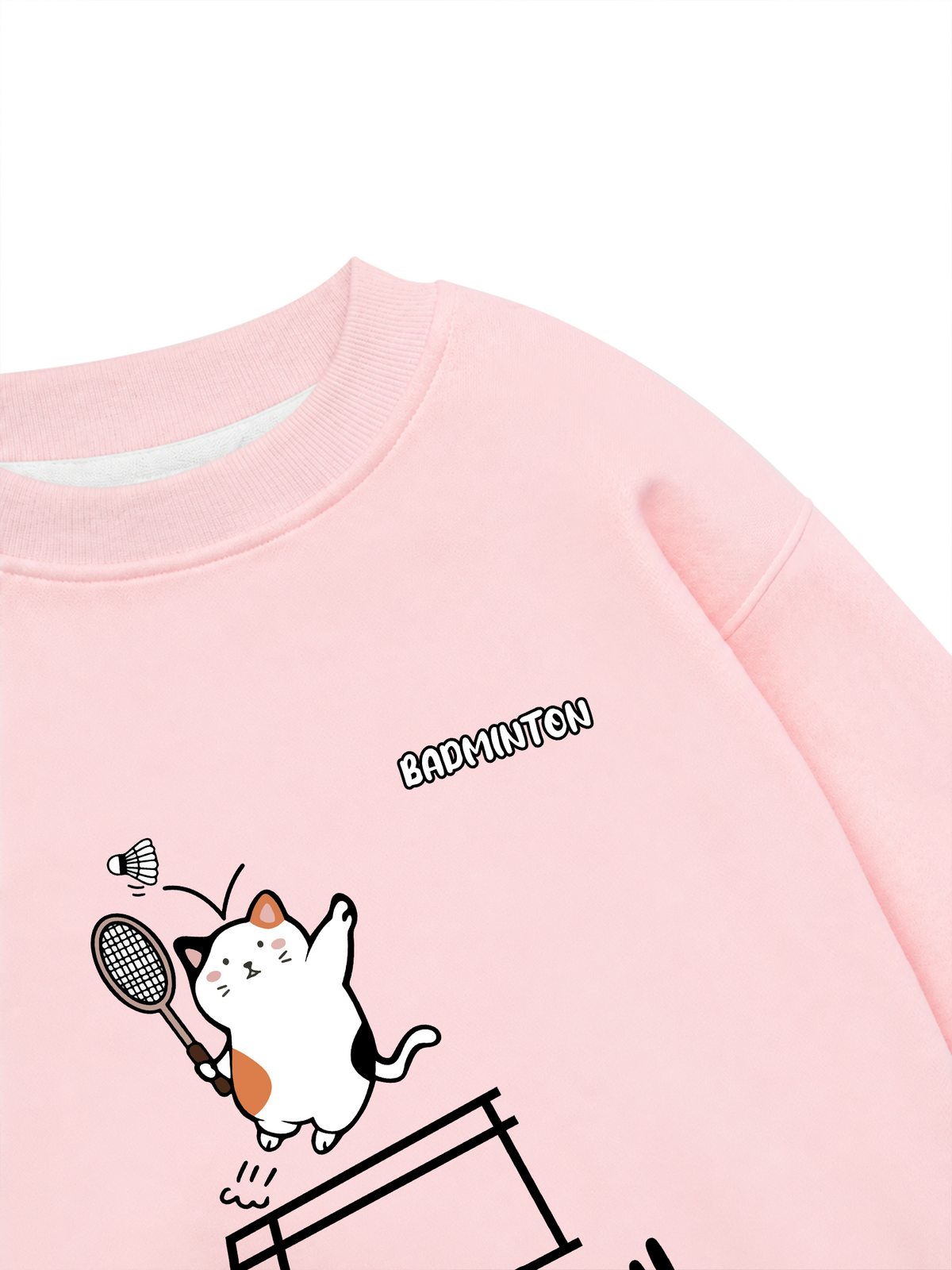 Áo Sweater Nỉ Hai Da Badminton Jumping Smash