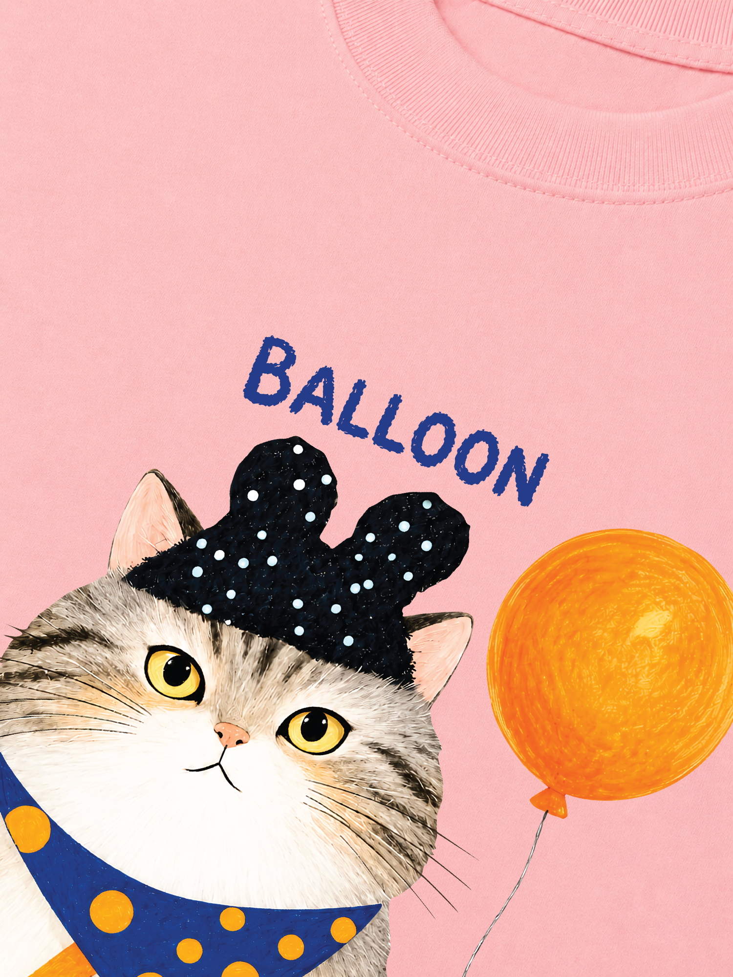 Áo Thun Relaxed Fit Soft Paw Meaw With Balloon