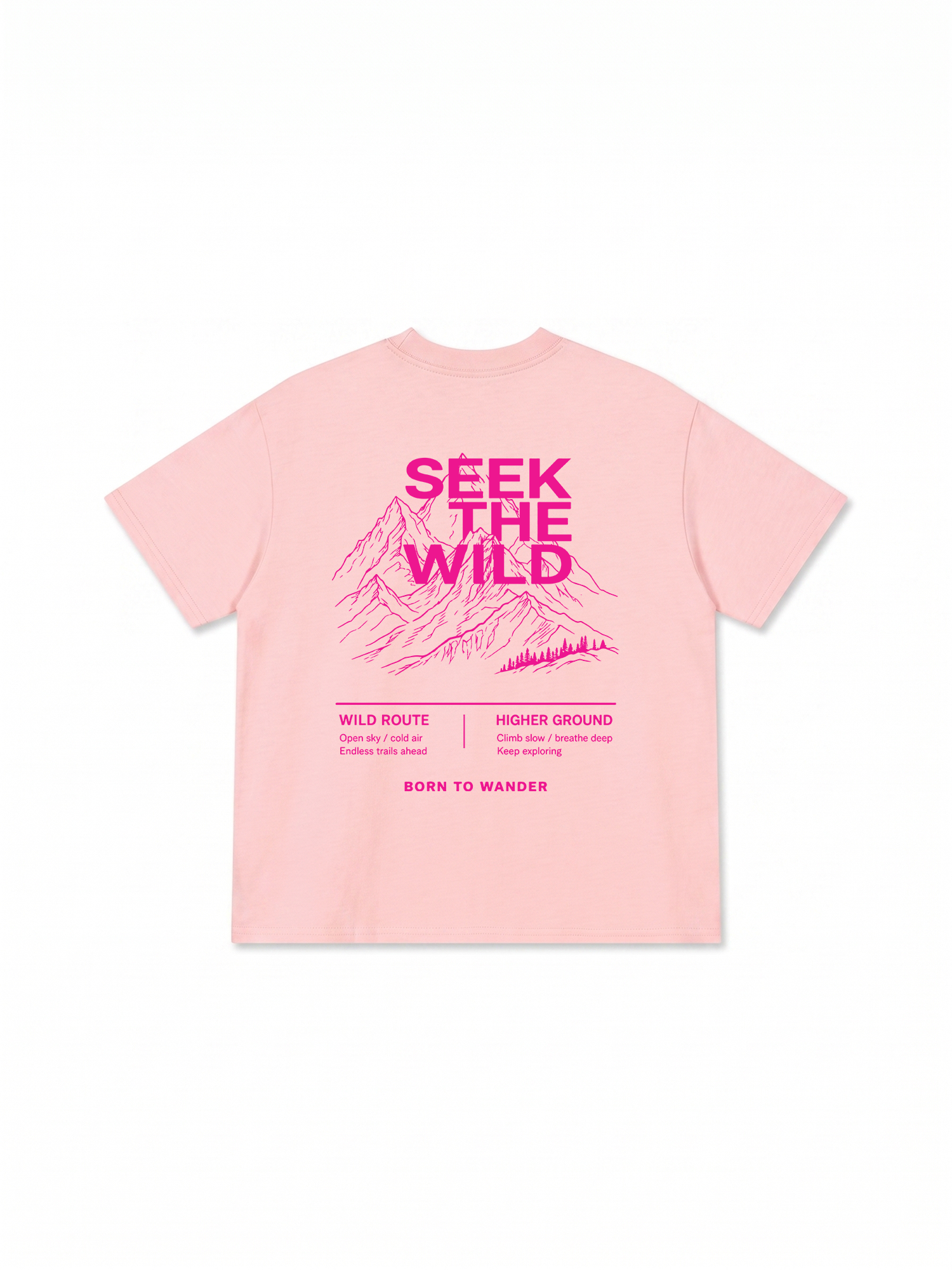 Áo Thun Relaxed Fit Adventure Pink Seek The Wild 9