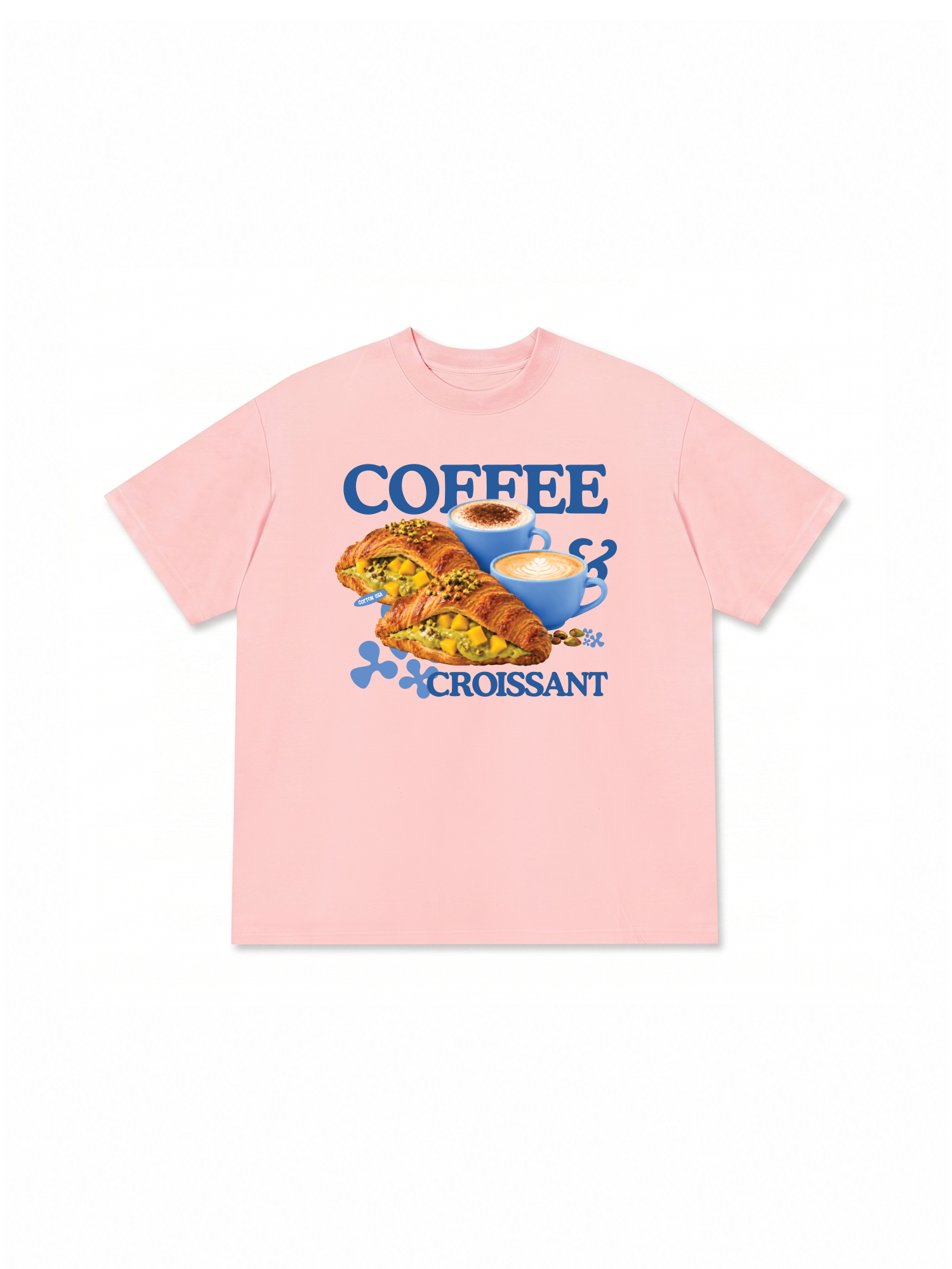 Áo Thun Relaxed Fit Yummy Mood Coffee Croissant