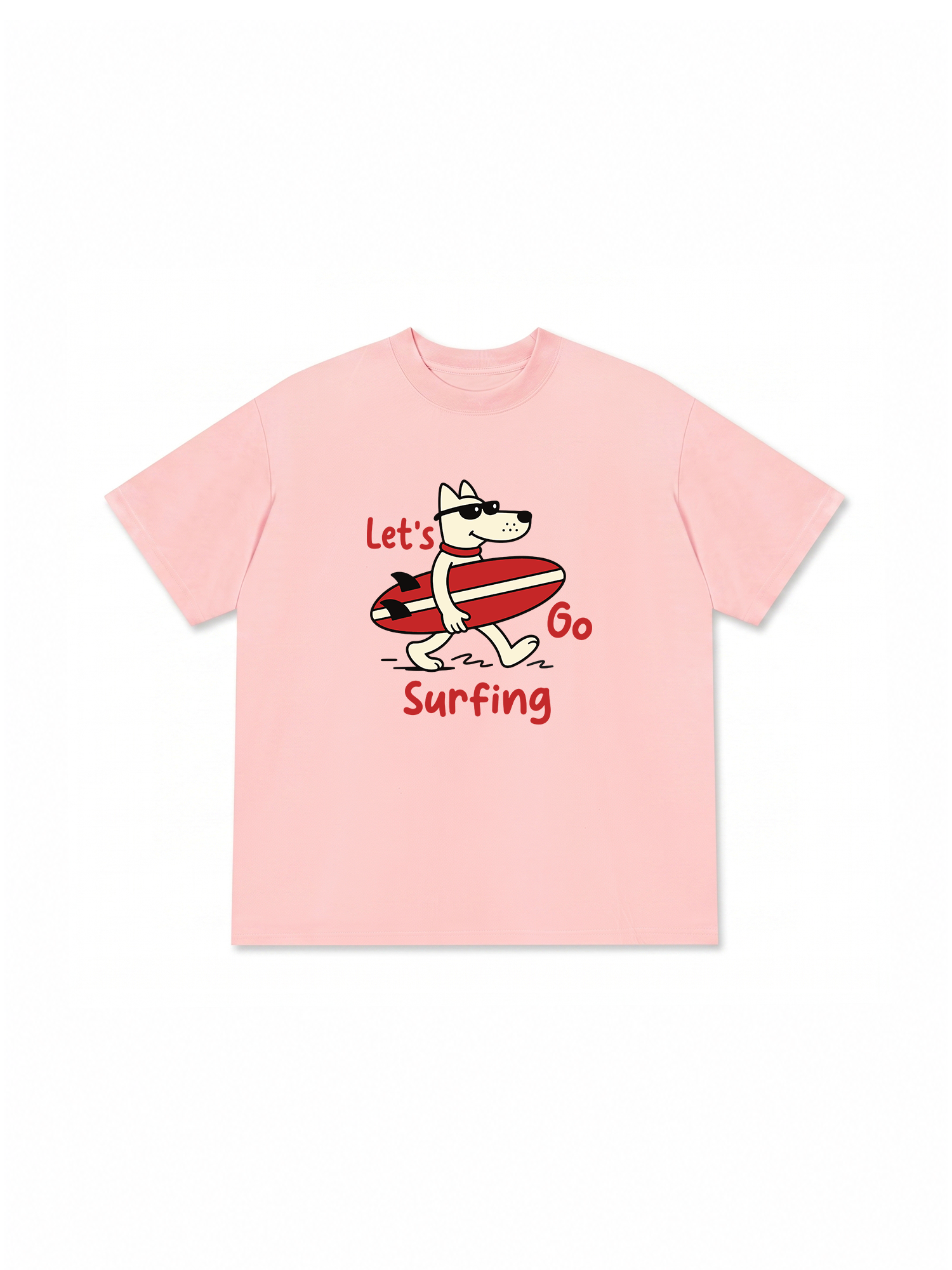 Áo Thun Relaxed Fit Tshirt Tropical Let's Go Surfing