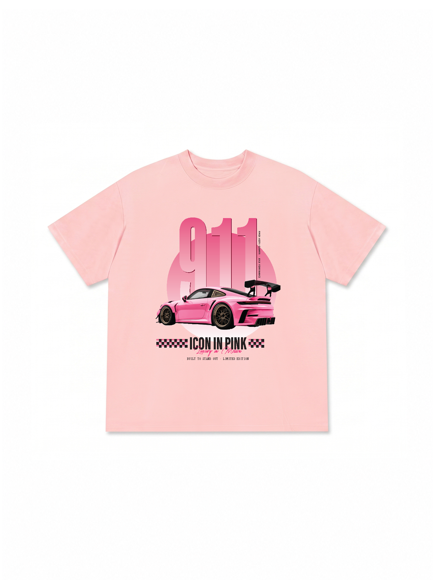 Áo Thun Relaxed Fit Car 911 Icon In Pink