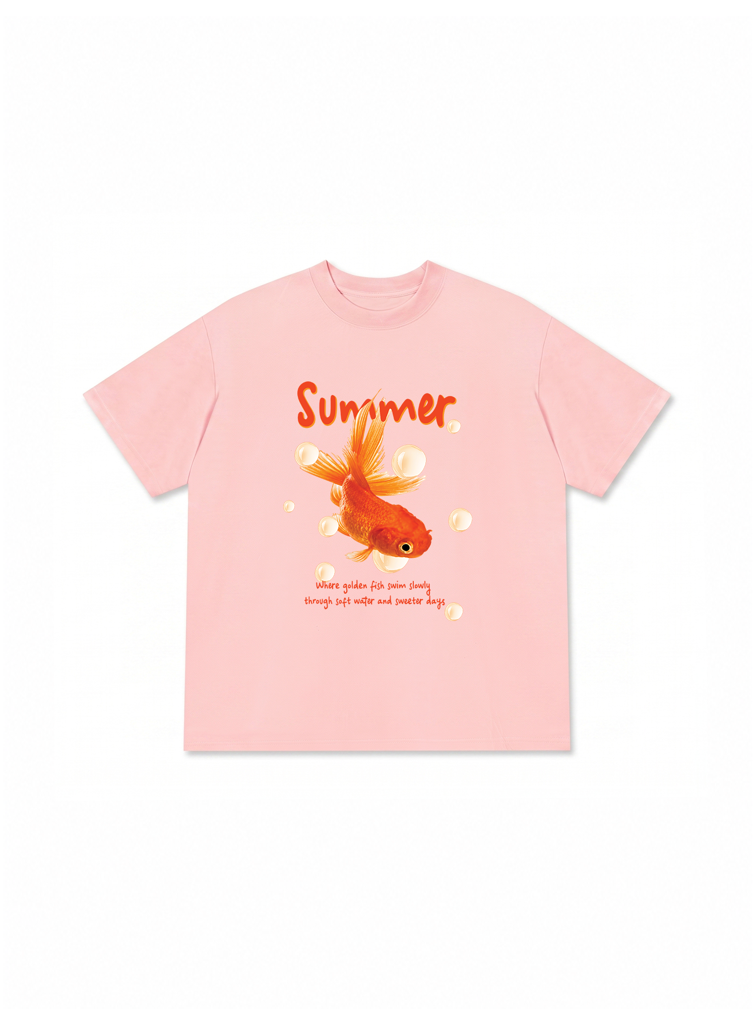 Áo Thun Relaxed Fit Tshirt Tropical Cá Vàng
