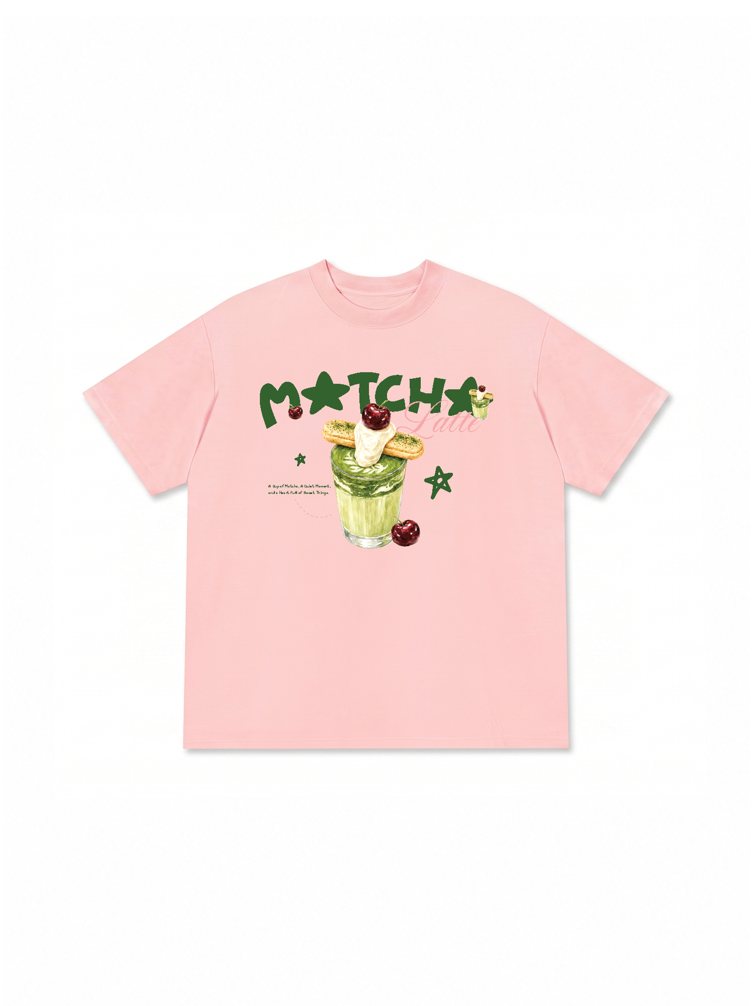 Áo Thun Relaxed Fit Daily Cup Matcha Latte Kem Cheese