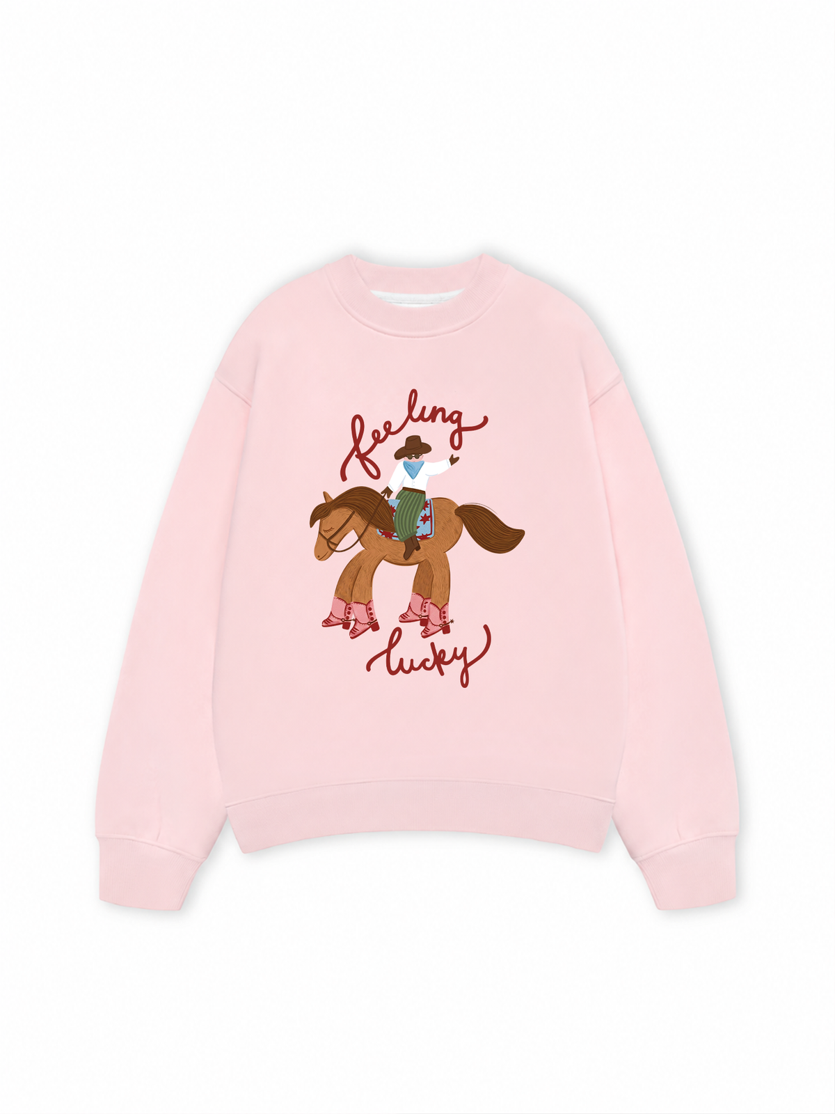 Áo Sweater Nỉ Hai Da Farm Feeling Lucky