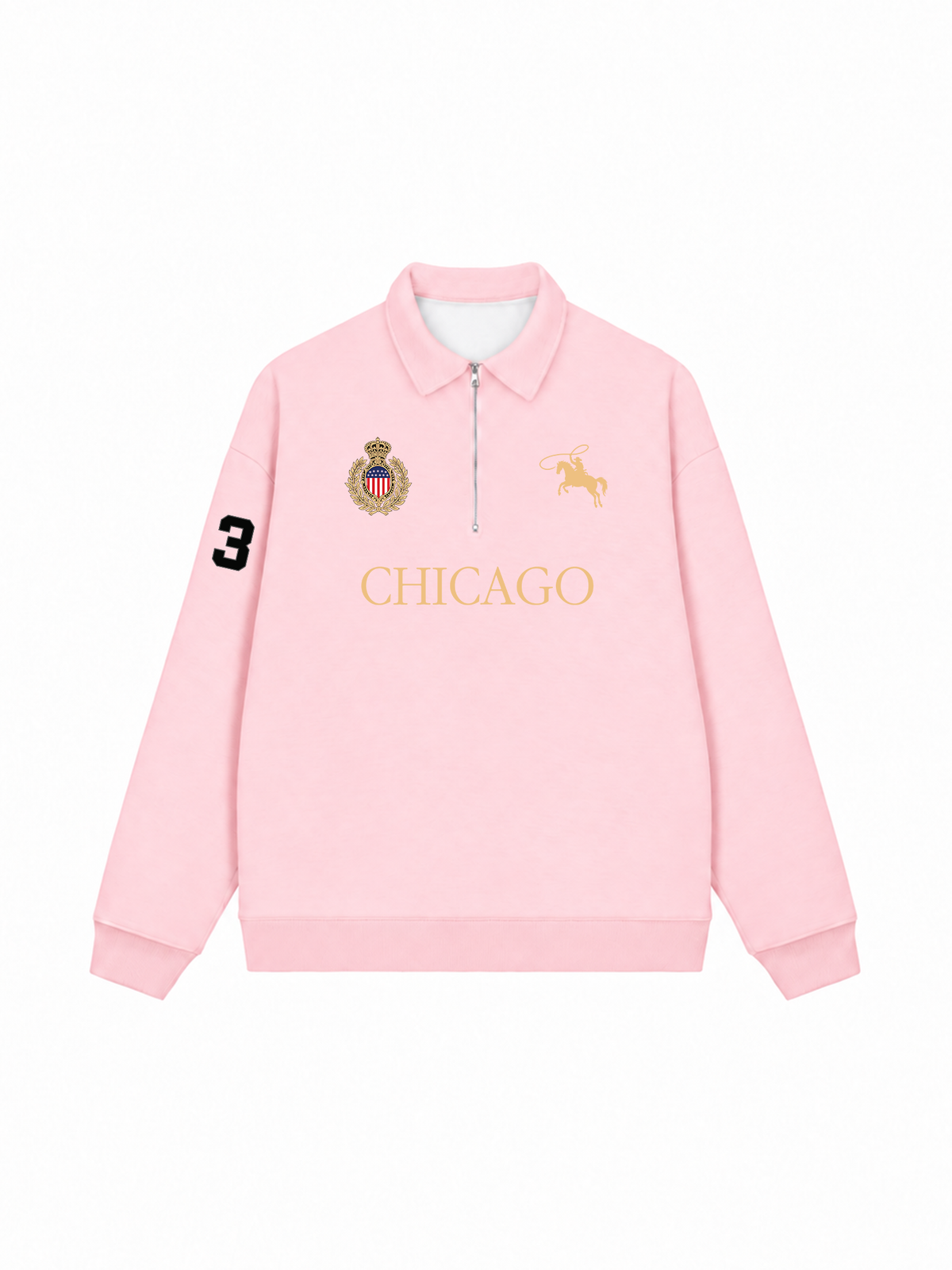 Áo Sweater Polo Nỉ Hai Da Vintage Chicago