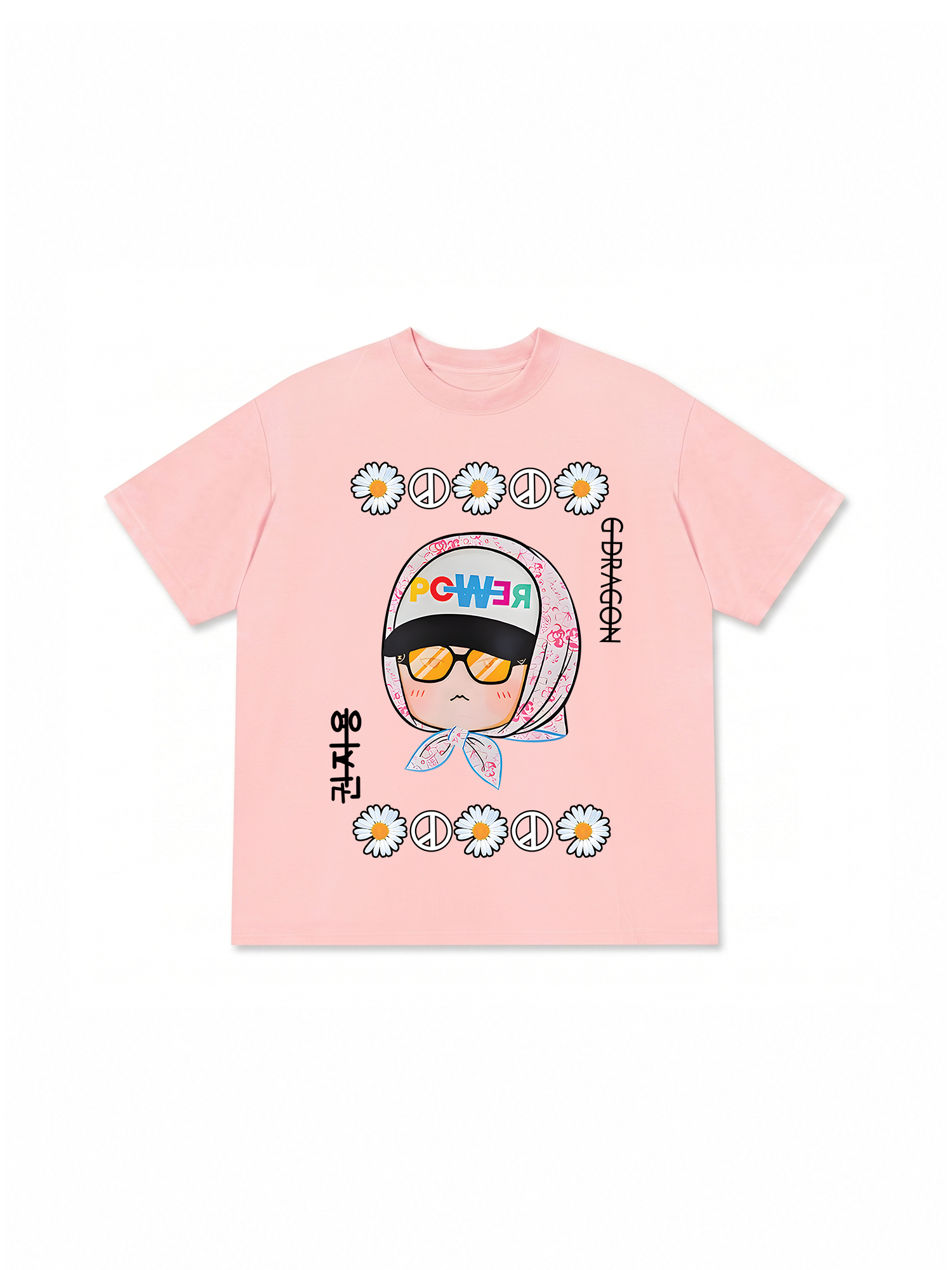 Áo Thun Relaxed Fit Floral With GD Chibi Daisy Flower