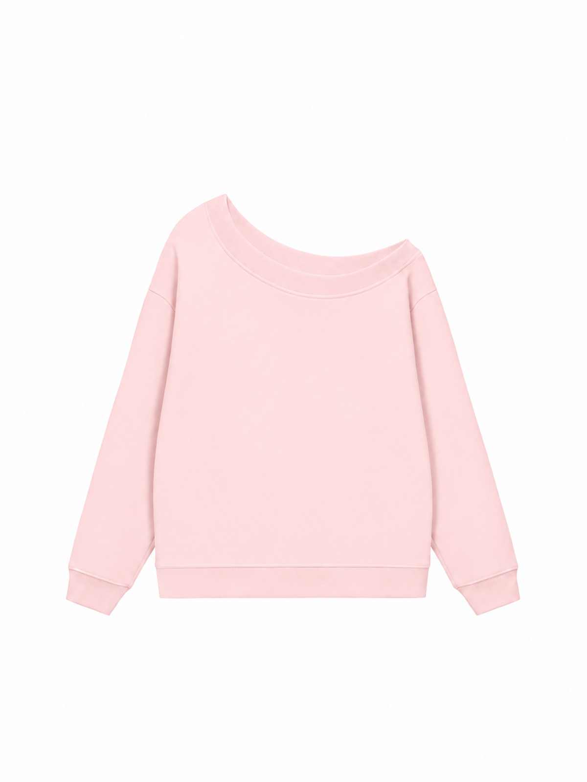 Áo Sweater Lệch Vai Nỉ Hai Da Cotton USA Basic