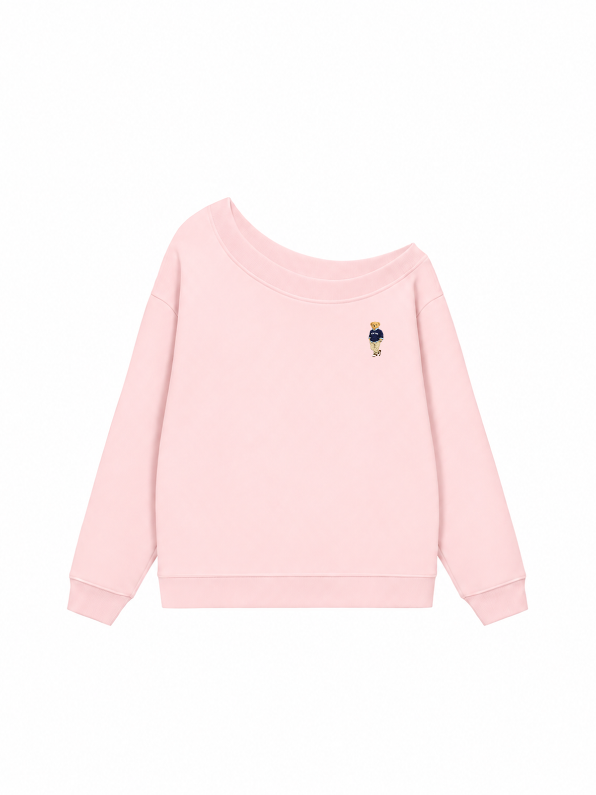 Áo Sweater Lệch Vai Nỉ Hai Da Classic Bear