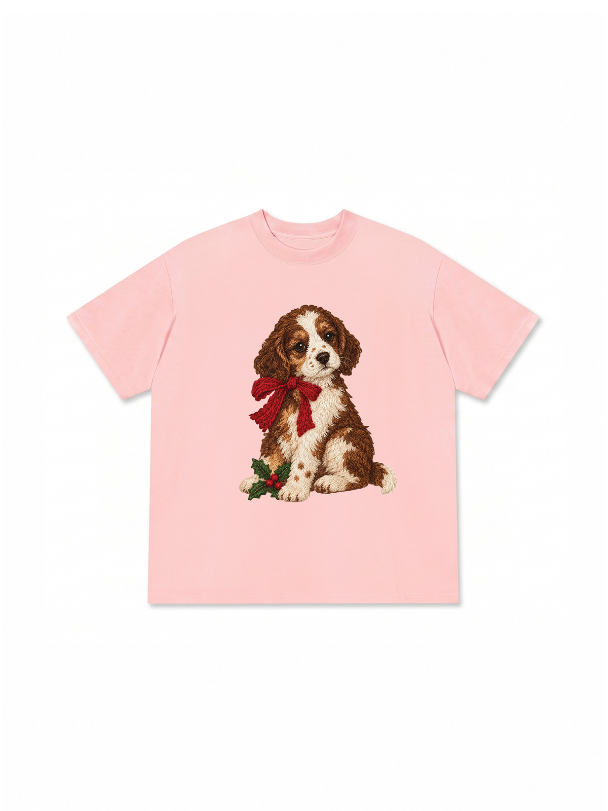 Áo Thun Relaxed Fit Puppy With Red Bow