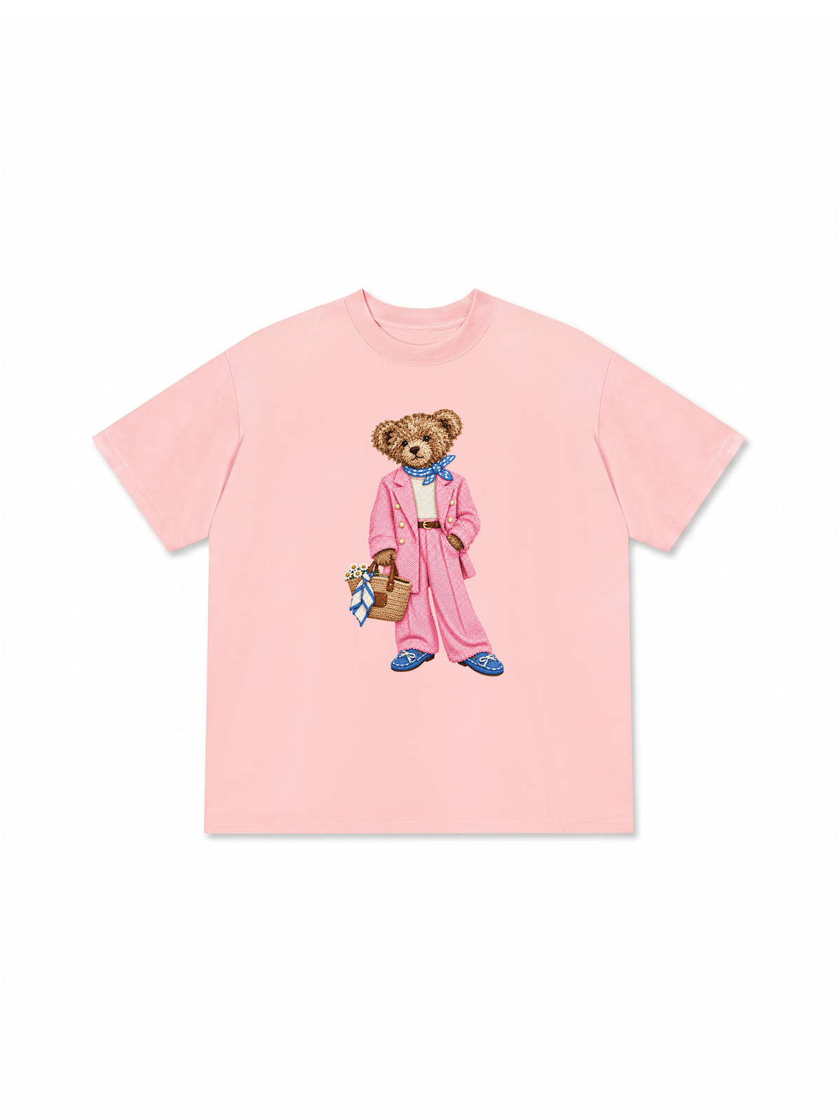 Áo Thun Relaxed Fit Bear Pink Vest